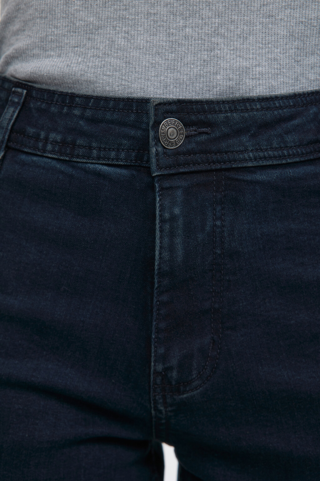 Джинсы-кюлоты Marin широкие с открытыми срезами - цвет синий - 6