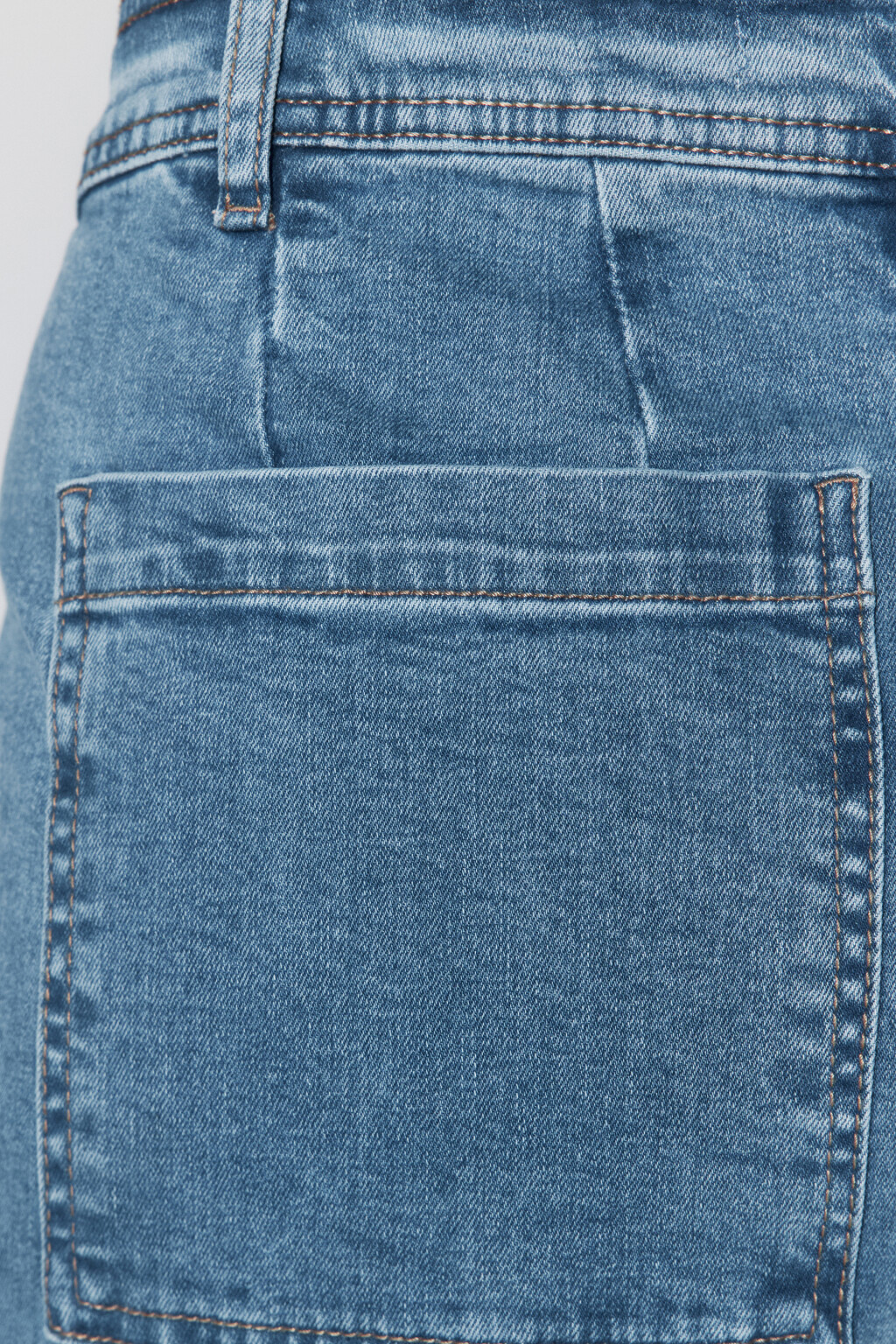 Джинсы-кюлоты с открытыми срезами - цвет голубой - 7