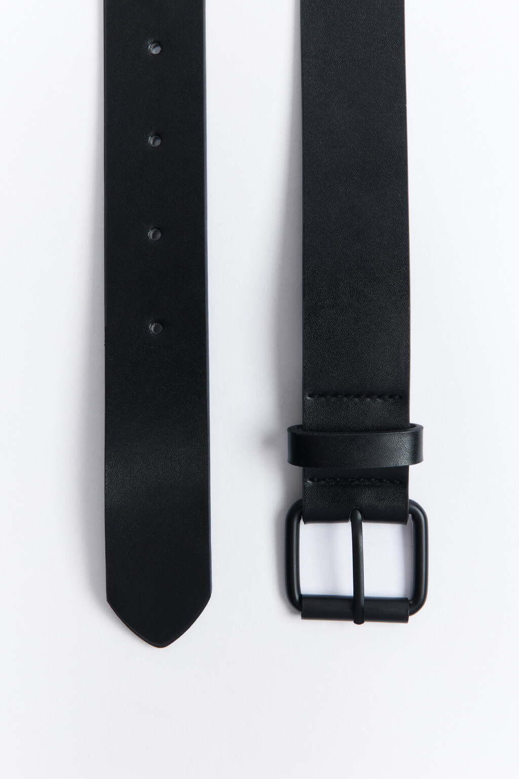 Ремень брючный матовый - цвет черный - 2
