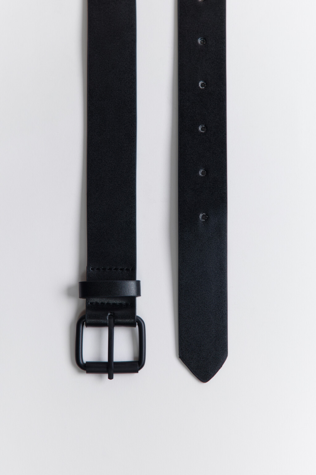 Ремень брючный матовый - цвет черный - 2