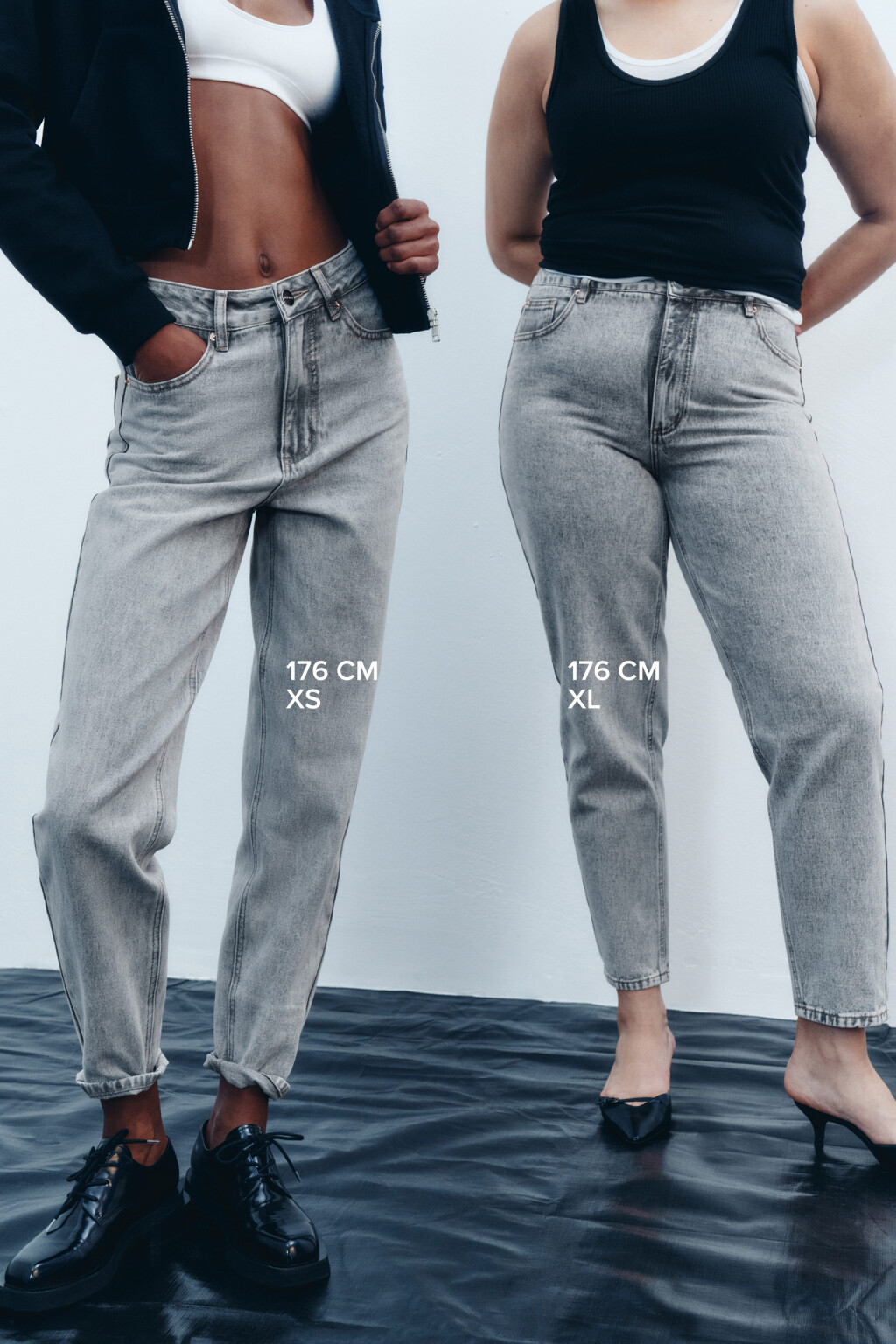 Джинсы mom с высокой посадкой - цвет серый - 9