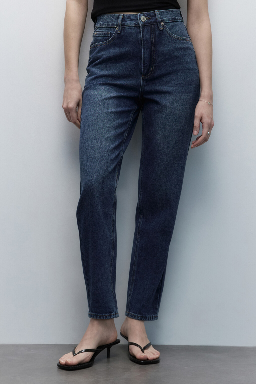 Джинсы mom's с высокой посадкой - цвет голубой - 2