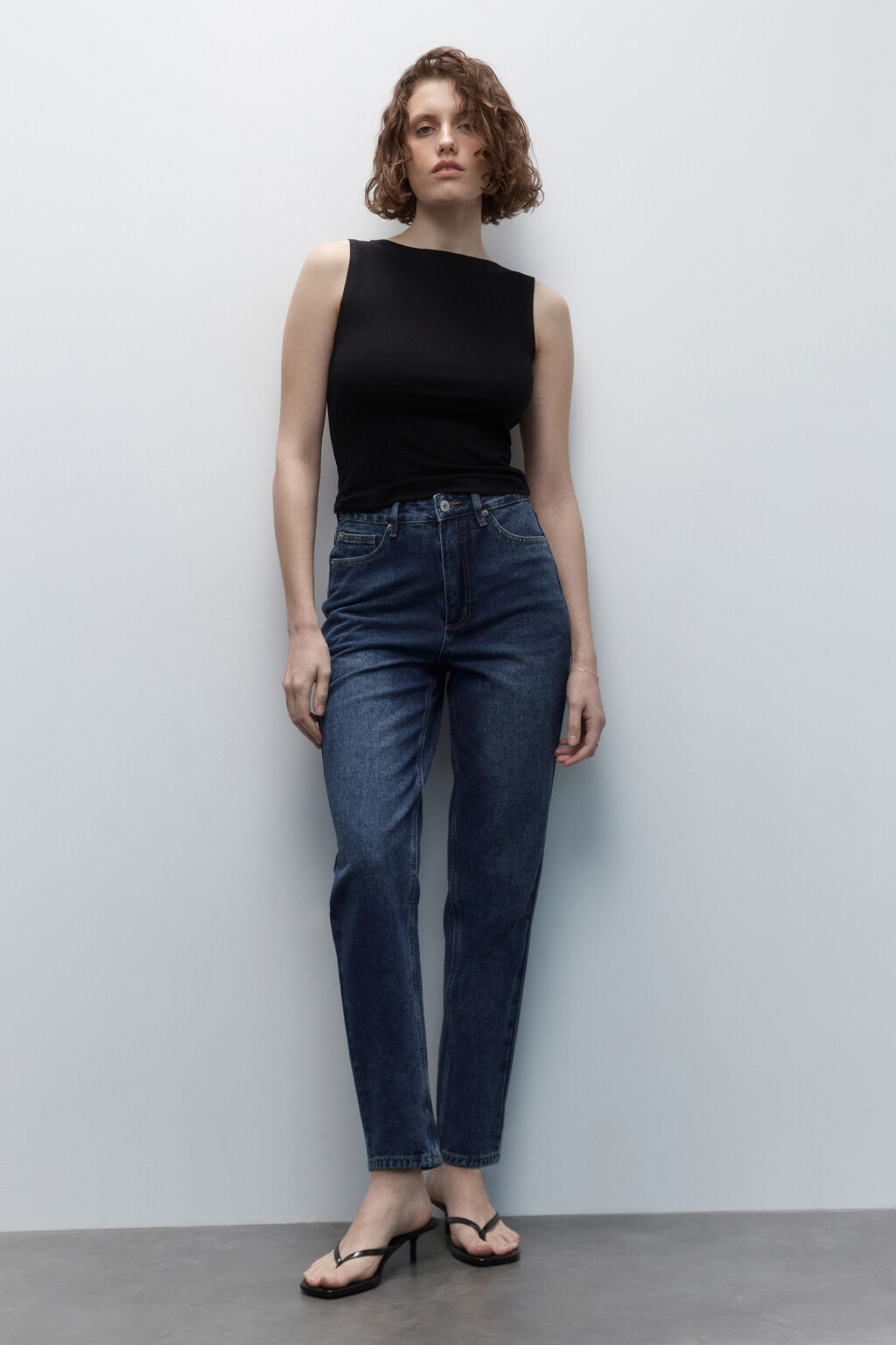 Джинсы mom's с высокой посадкой - цвет голубой - 5