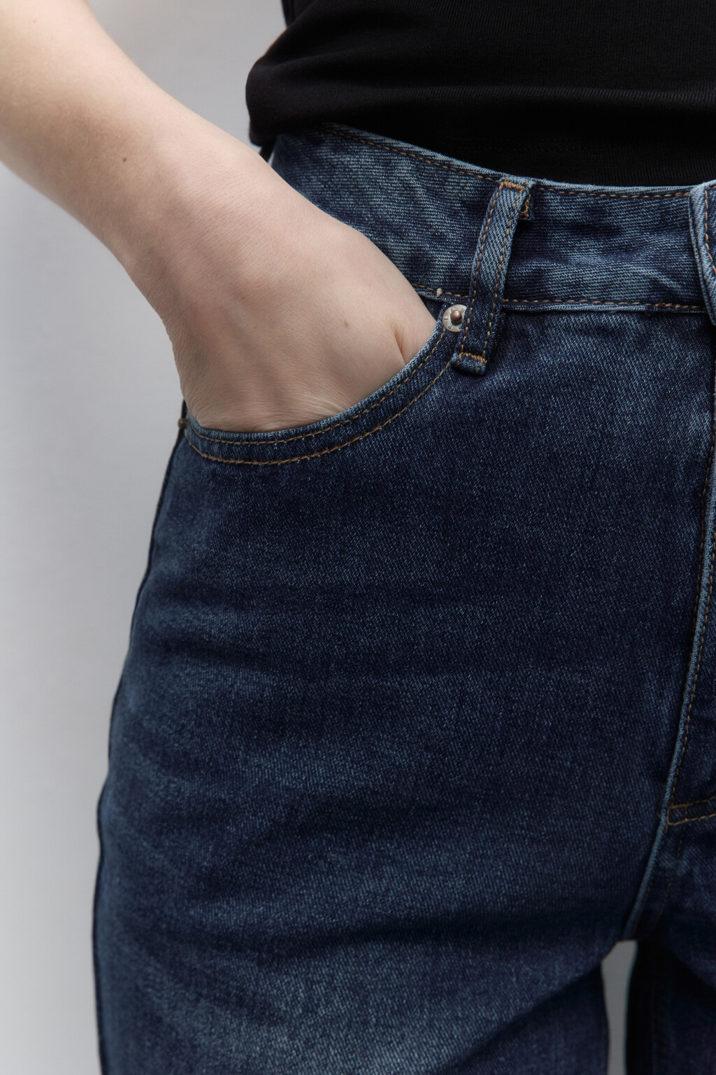 Джинсы mom's с высокой посадкой - цвет голубой - 7