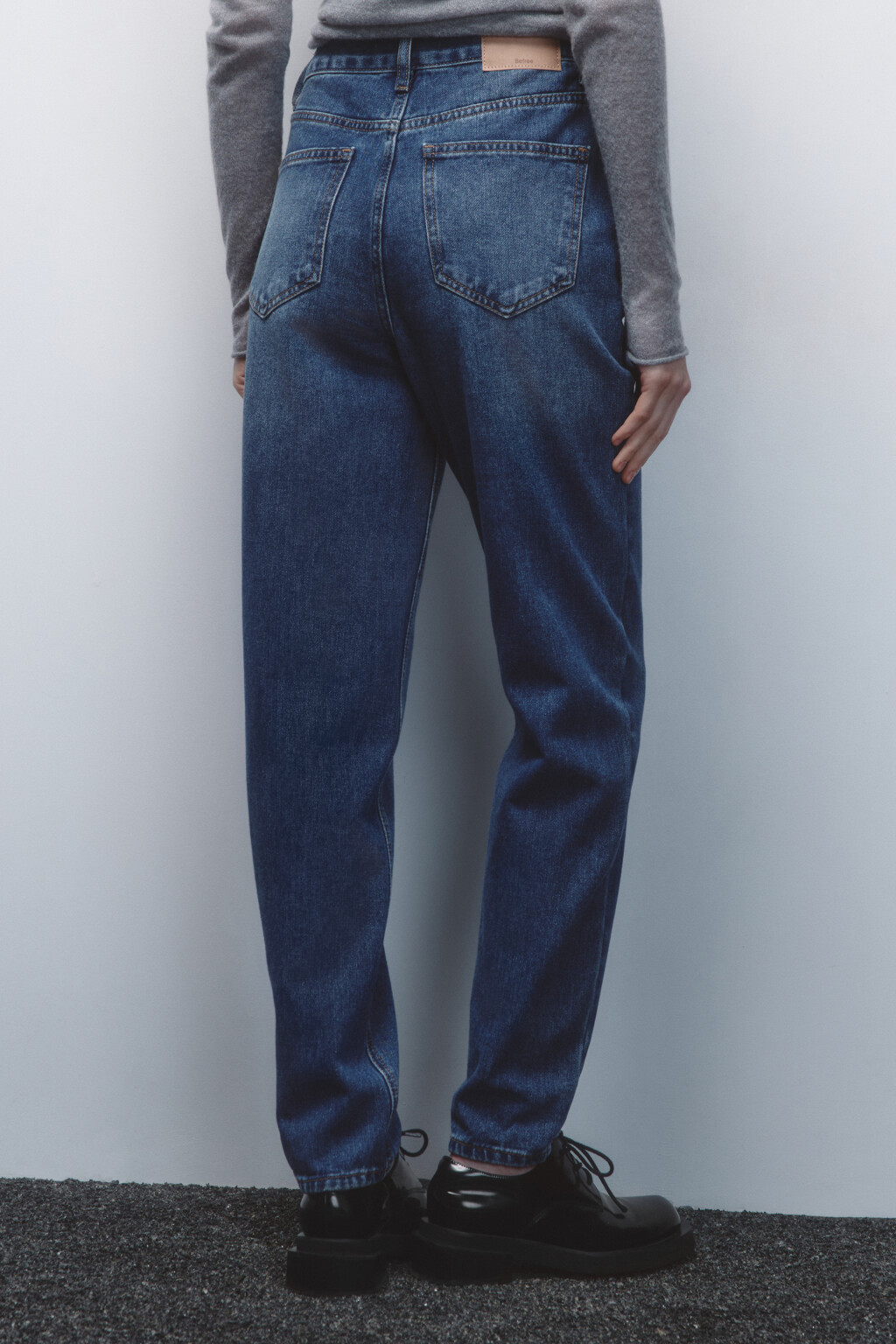 Джинсы mom fit с высокой посадкой - цвет голубой - 4