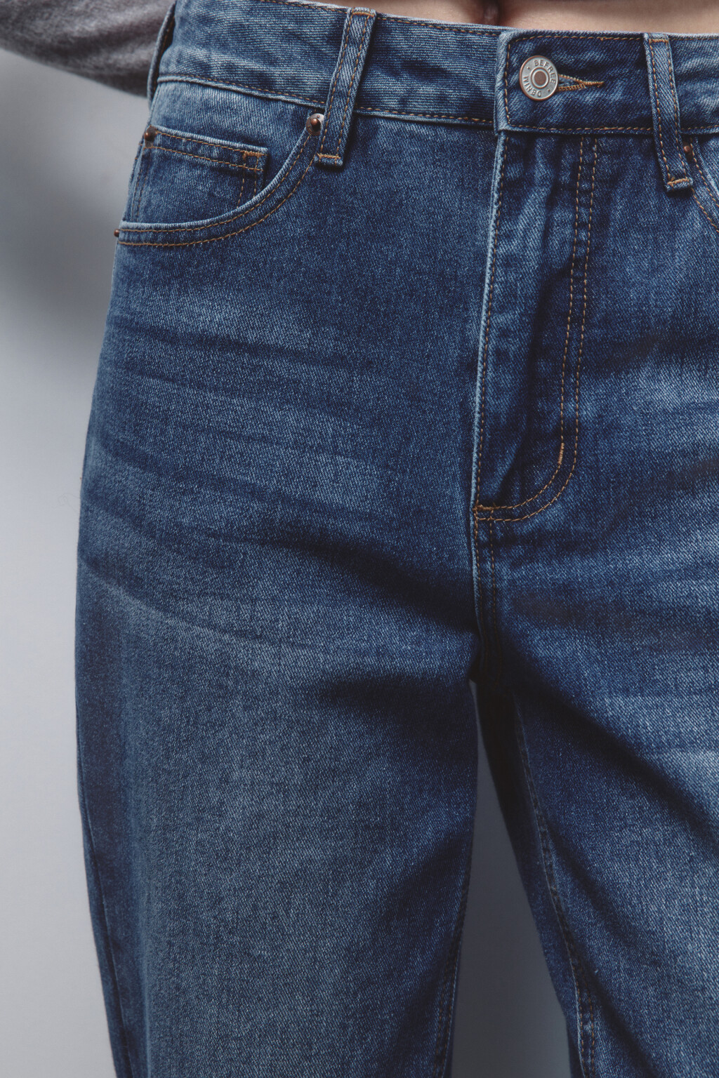 Джинсы mom fit с высокой посадкой - цвет голубой - 7