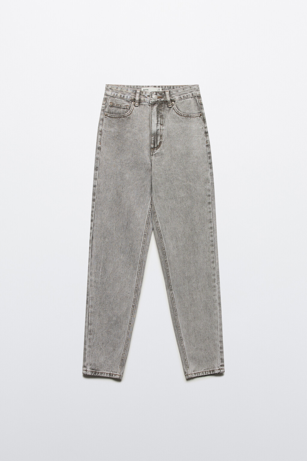 Джинсы mom fit с высокой посадкой - цвет серый - 8