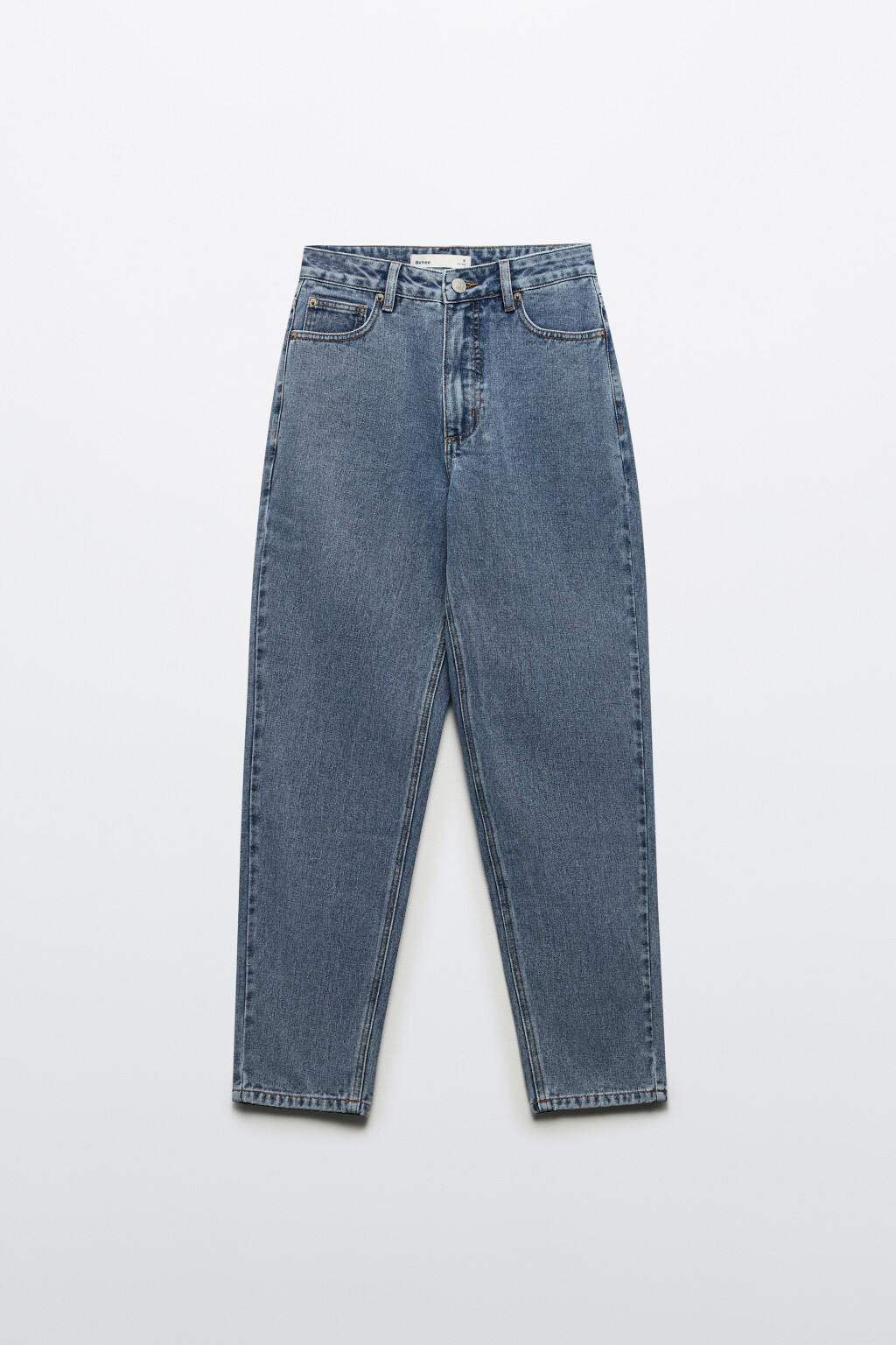 Джинсы mom fit с высокой посадкой - цвет голубой - 7