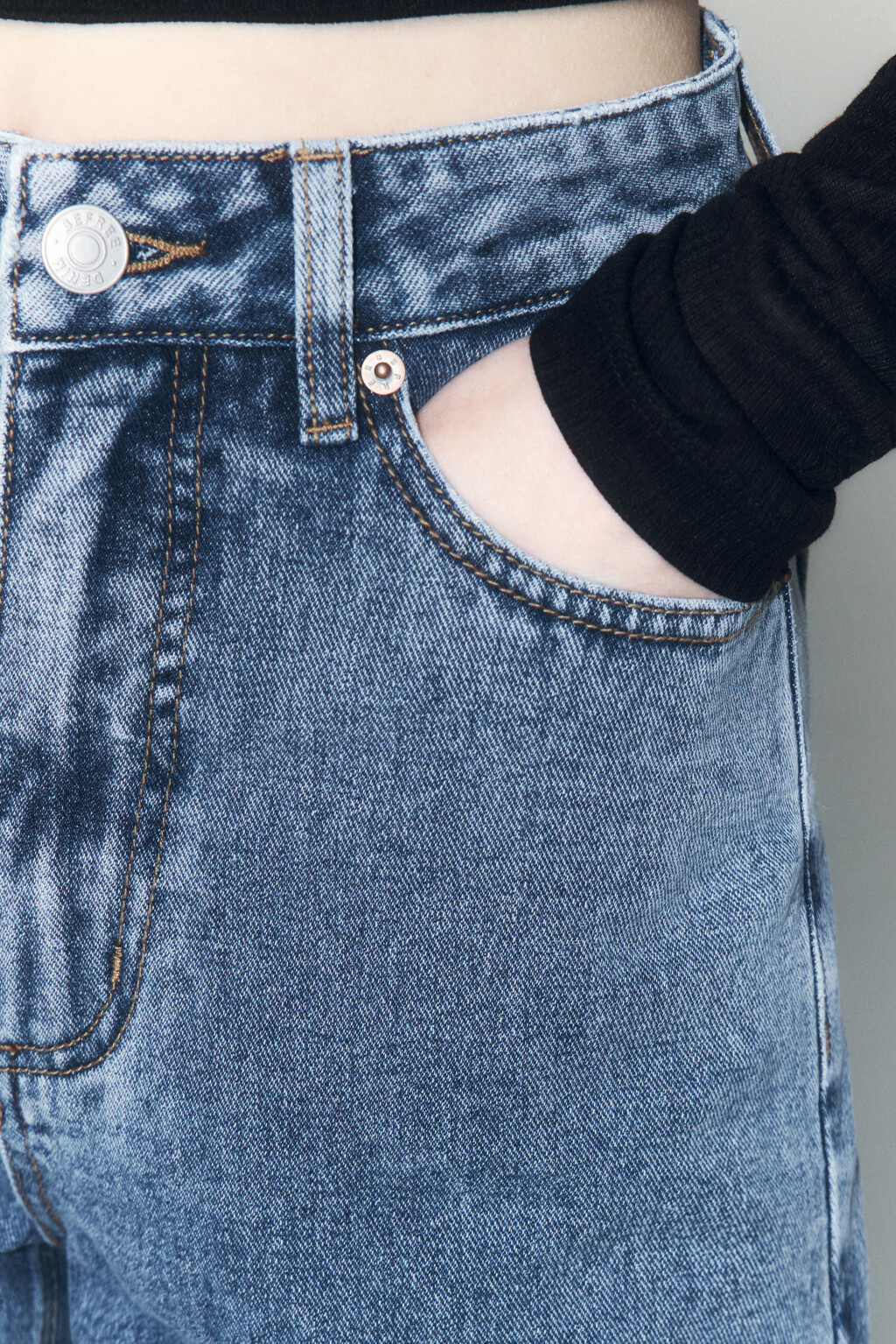 Джинсы mom fit с высокой посадкой - цвет голубой - 6