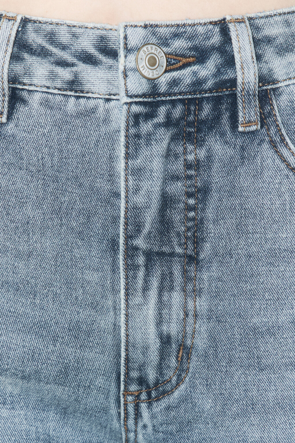 Джинсы mom fit с эффектом масляной стирки - цвет синий - 5