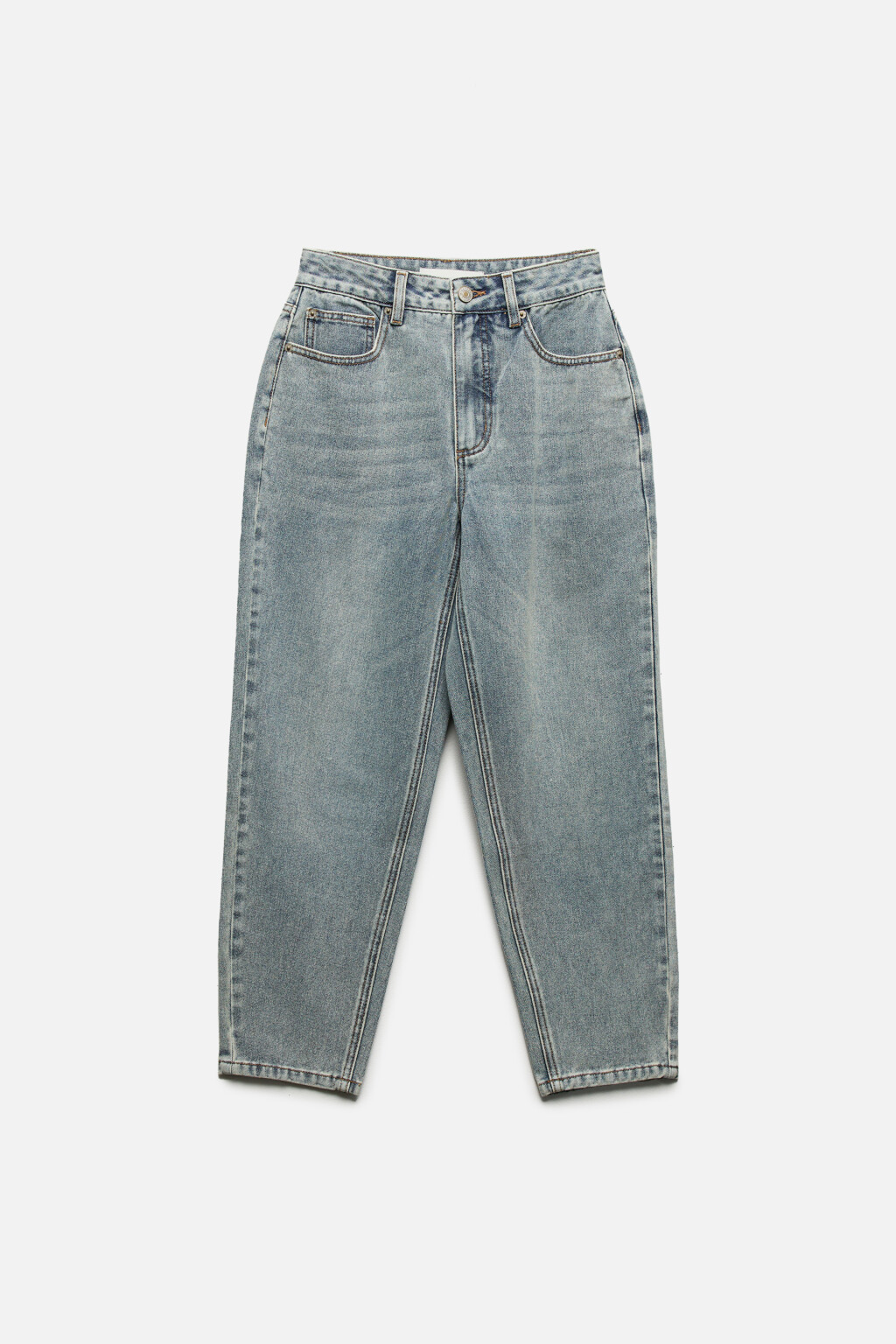 Джинсы mom fit с высокой посадкой - цвет синий - 7