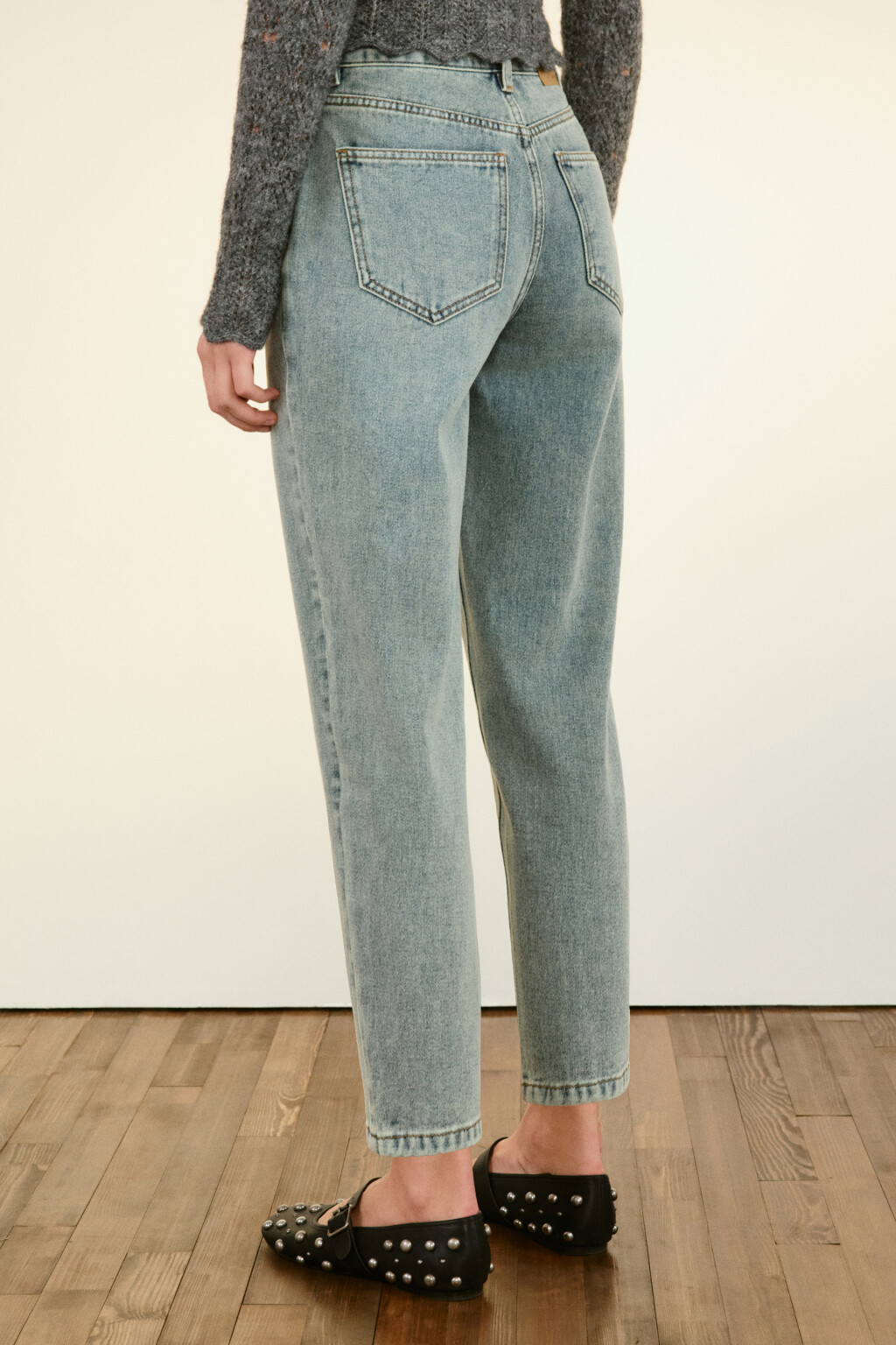 Джинсы mom fit с высокой посадкой - цвет синий - 3