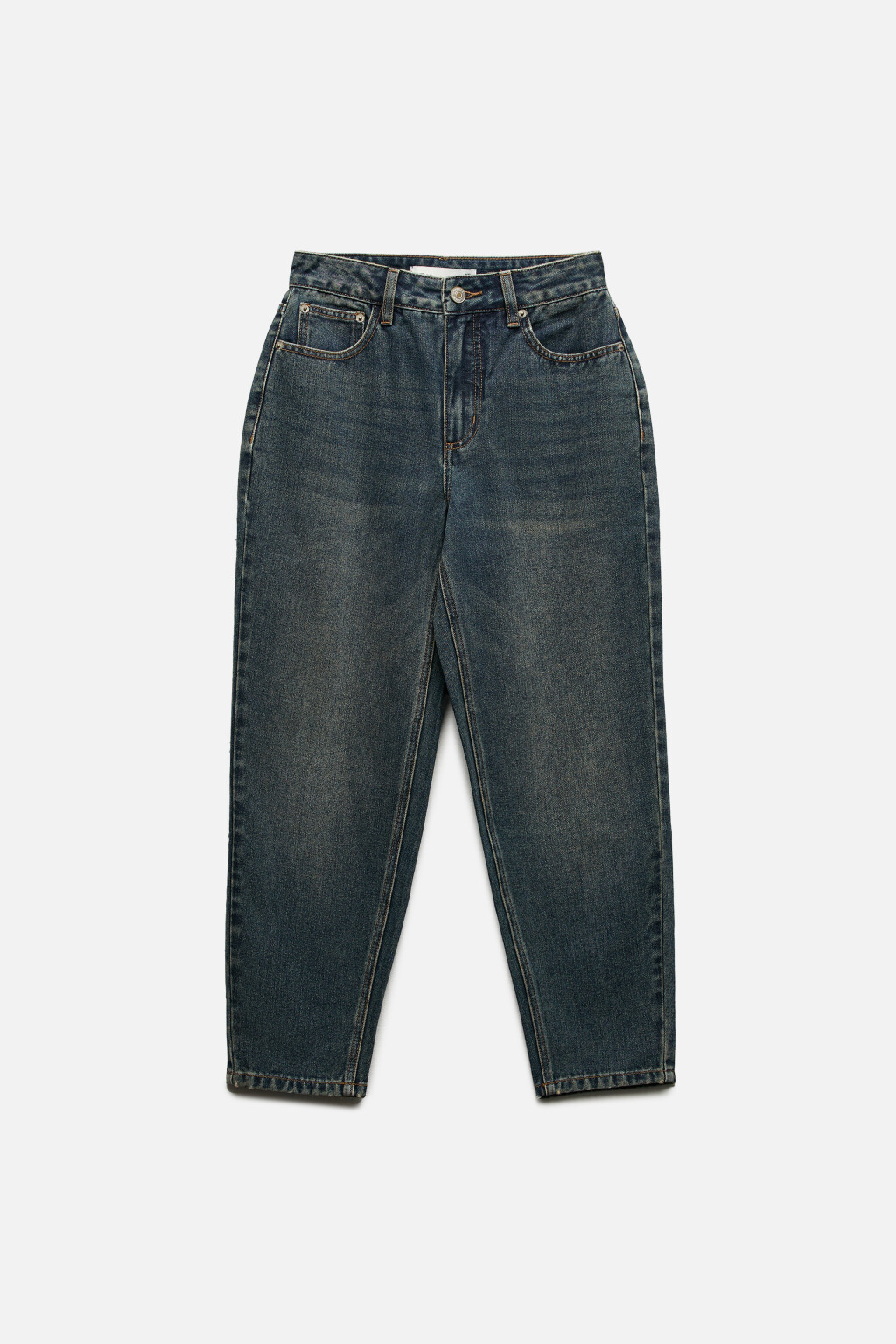 Джинсы mom fit с высокой посадкой - цвет темный тинт - 2