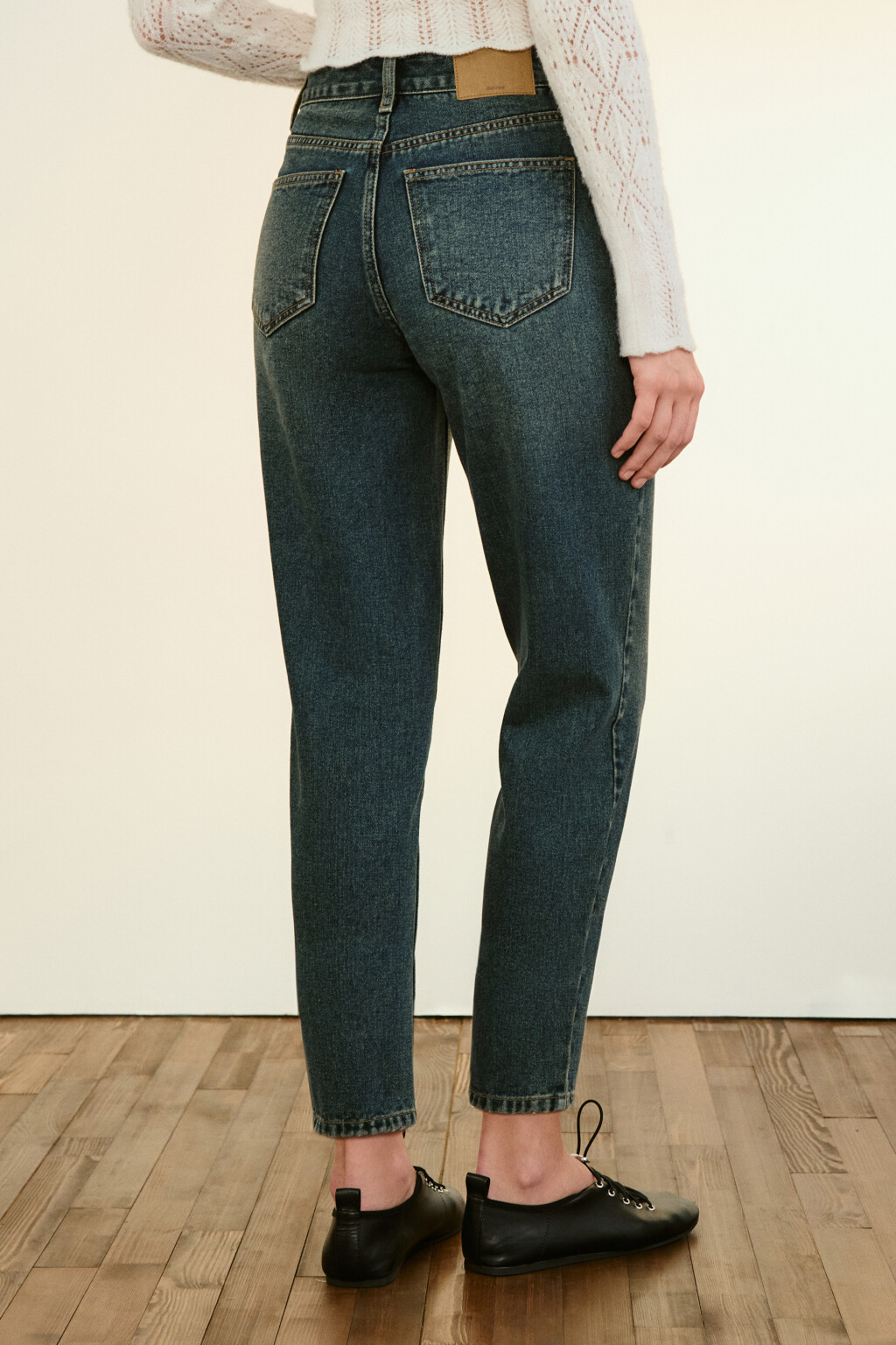 Джинсы mom fit с высокой посадкой - цвет темный тинт - 4