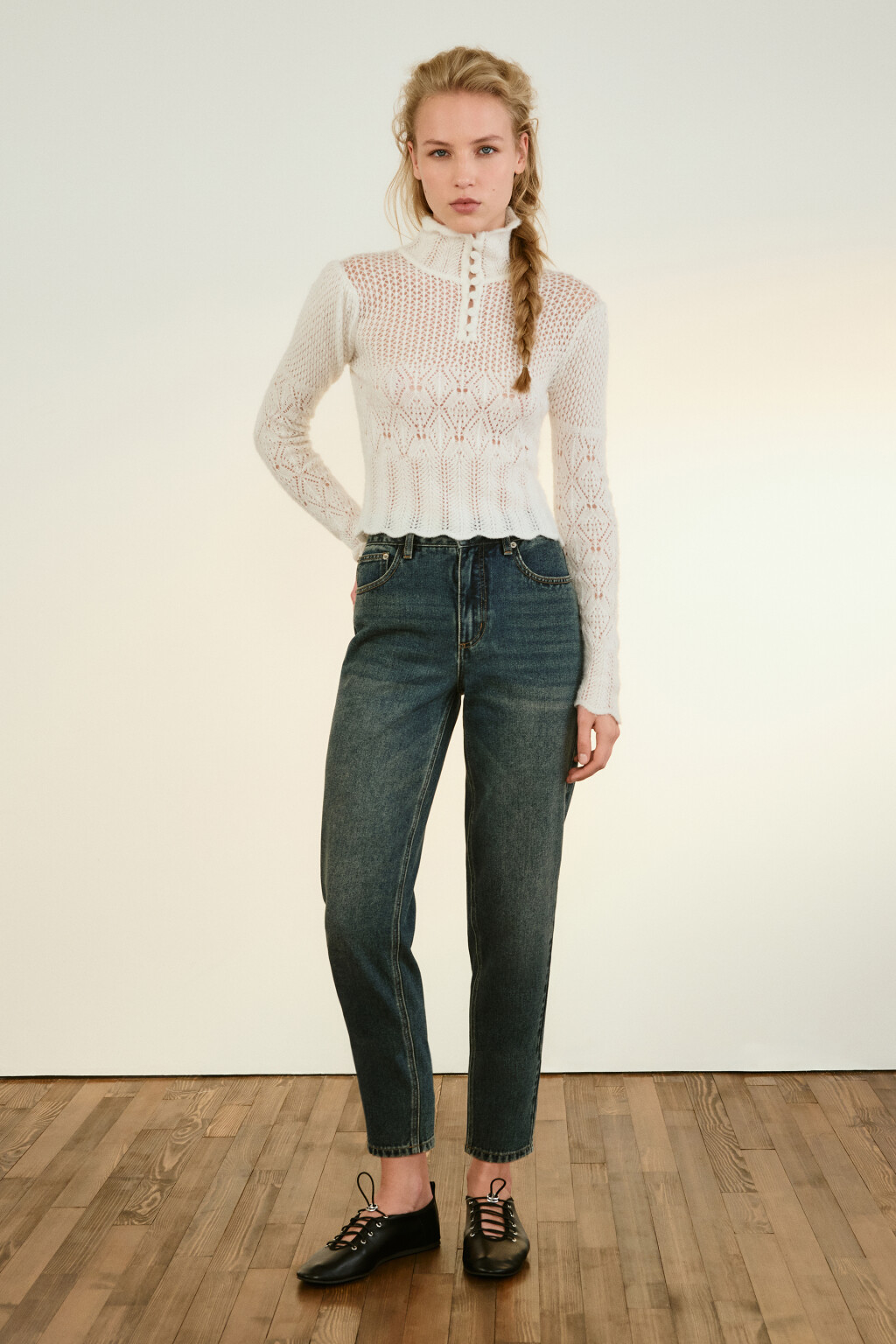 Джинсы mom fit с высокой посадкой - цвет темный тинт - 5