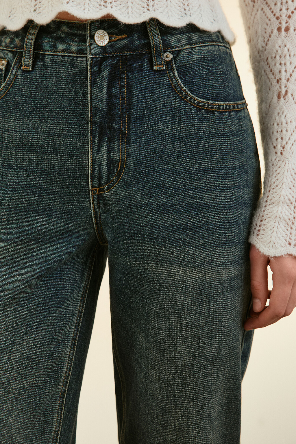 Джинсы mom fit с высокой посадкой - цвет темный тинт - 6