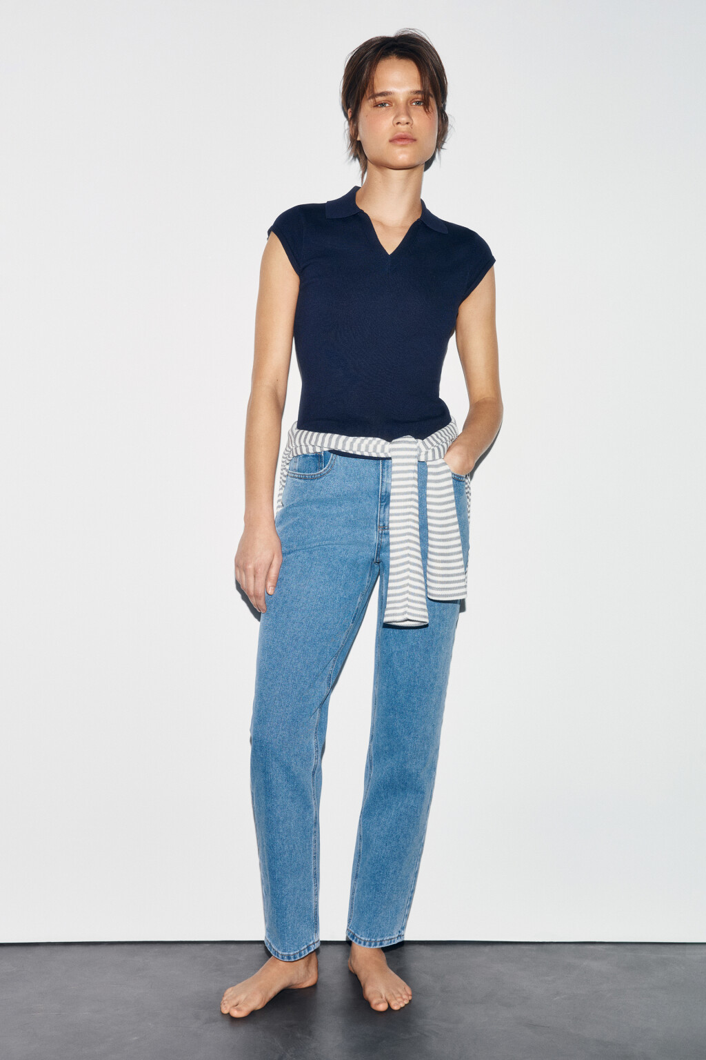 Джинсы mom fit с высокой посадкой - цвет голубой - 5