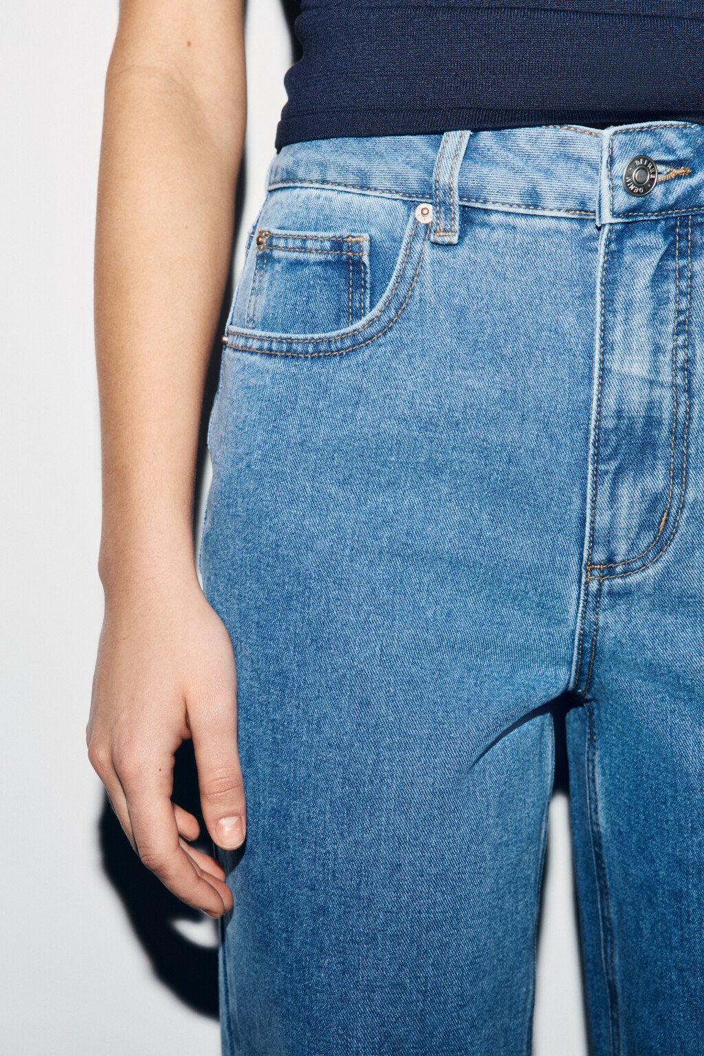 Джинсы mom fit с высокой посадкой - цвет голубой - 6