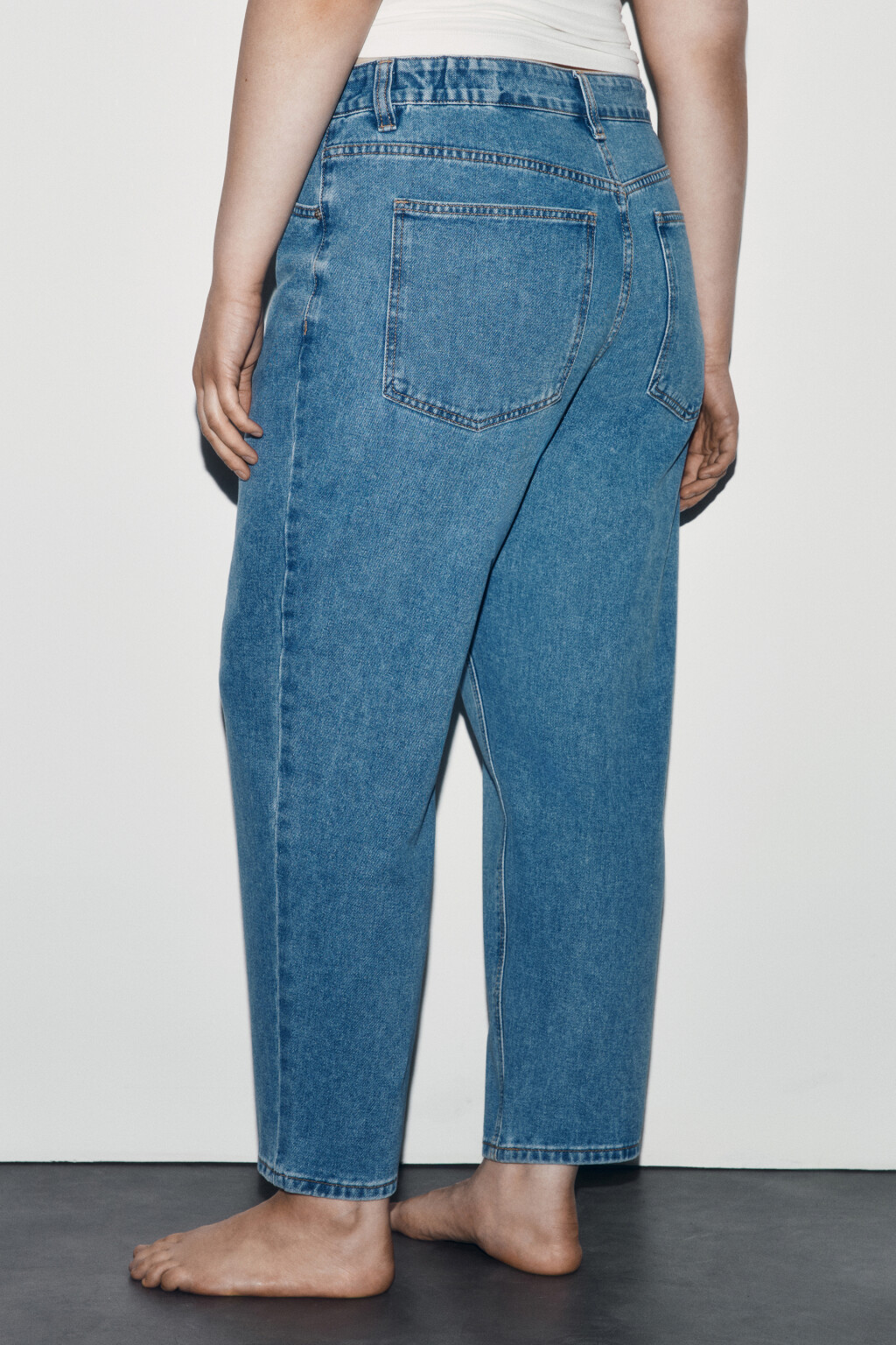 Джинсы mom fit с высокой посадкой - цвет голубой - 3
