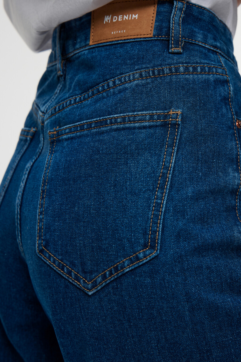 Джинсы MOM классические с высокой посадкой - цвет голубой - 6
