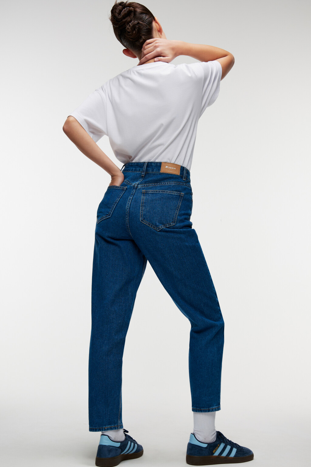 Джинсы MOM классические с высокой посадкой - цвет голубой - 7