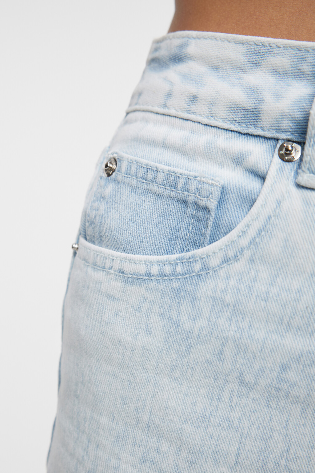 Джинсы MOM классические с высокой посадкой - цвет голубой - 5