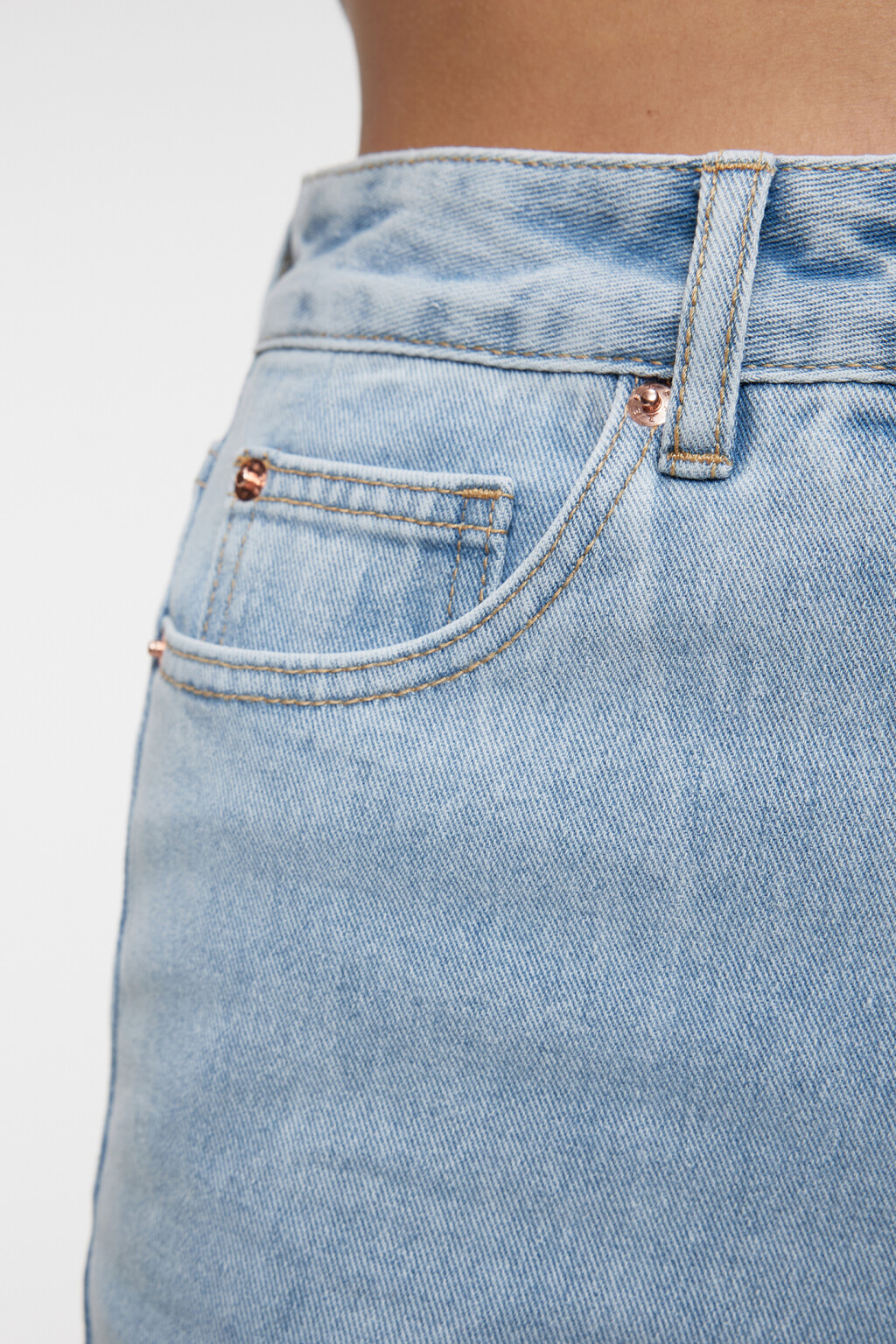 Джинсы MOM классические с высокой посадкой - цвет голубой - 5