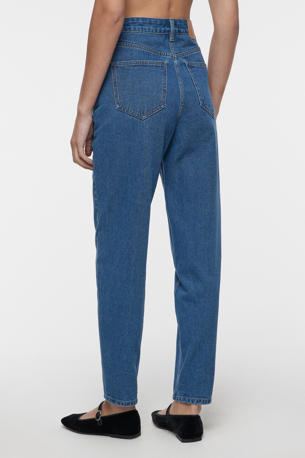 Джинсы MOM базовые с высокой посадкой - цвет голубой - 3
