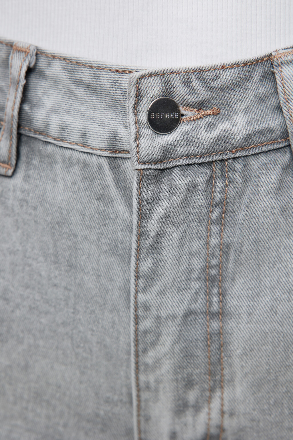 Джинсы MOM базовые с высокой посадкой - цвет серый - 5