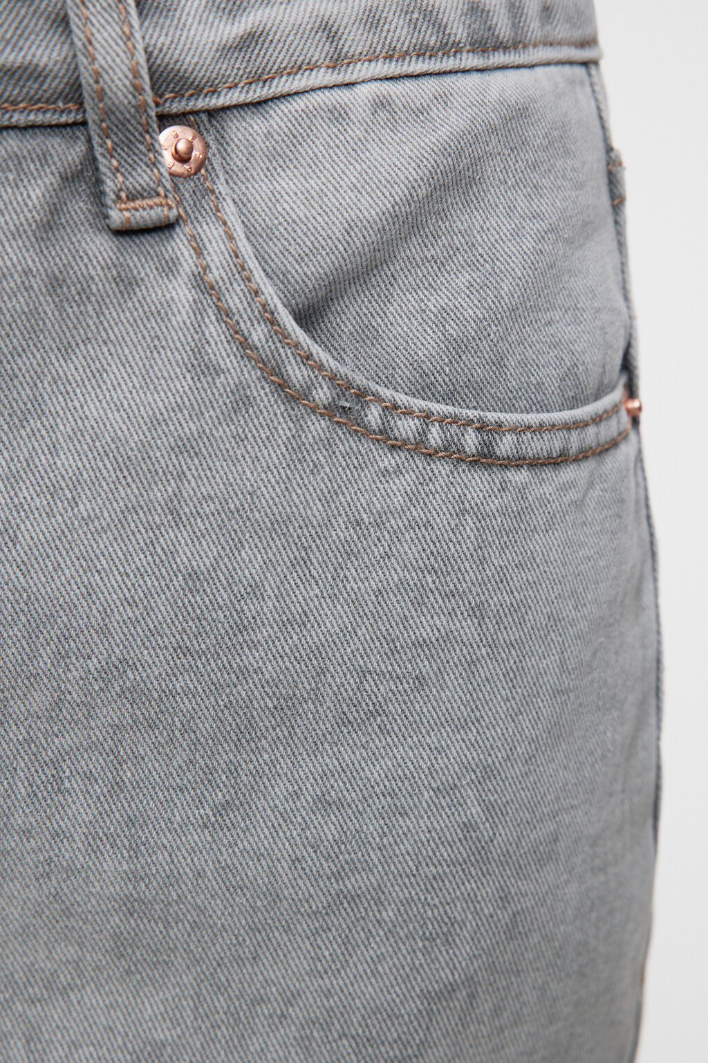 Джинсы MOM базовые с высокой посадкой - цвет серый - 6