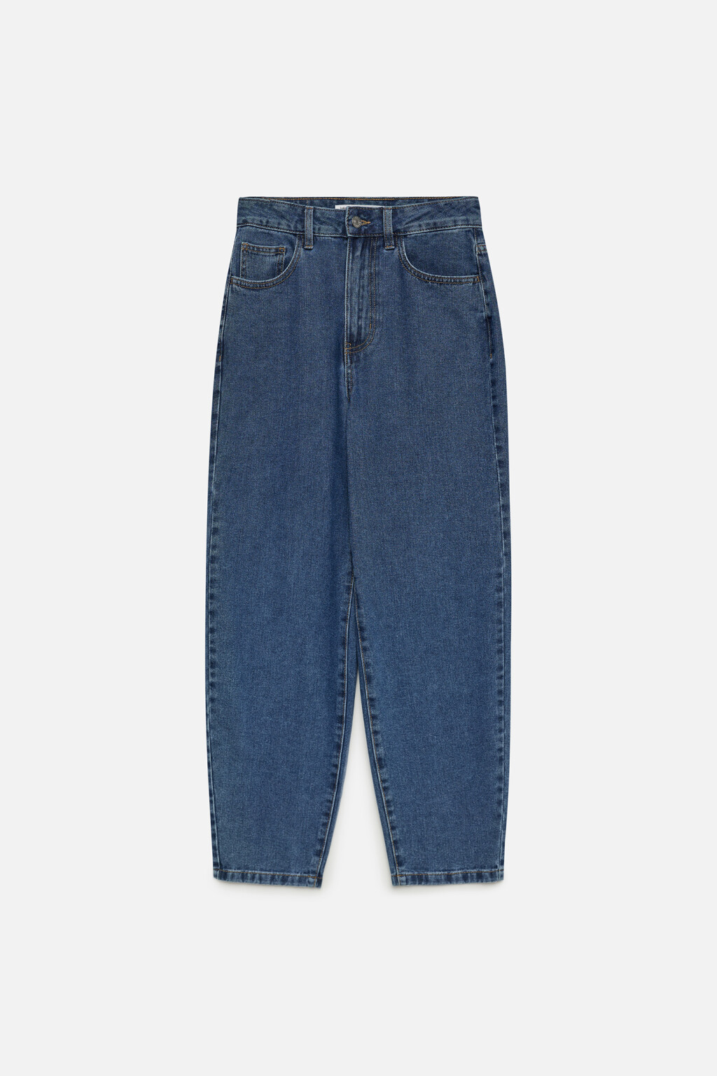 Джинсы mom's укороченные с высокой посадкой - цвет голубой - 8