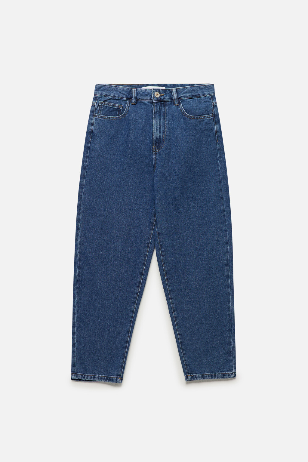 Джинсы mom fit укороченные с высокой посадкой - цвет голубой - 8