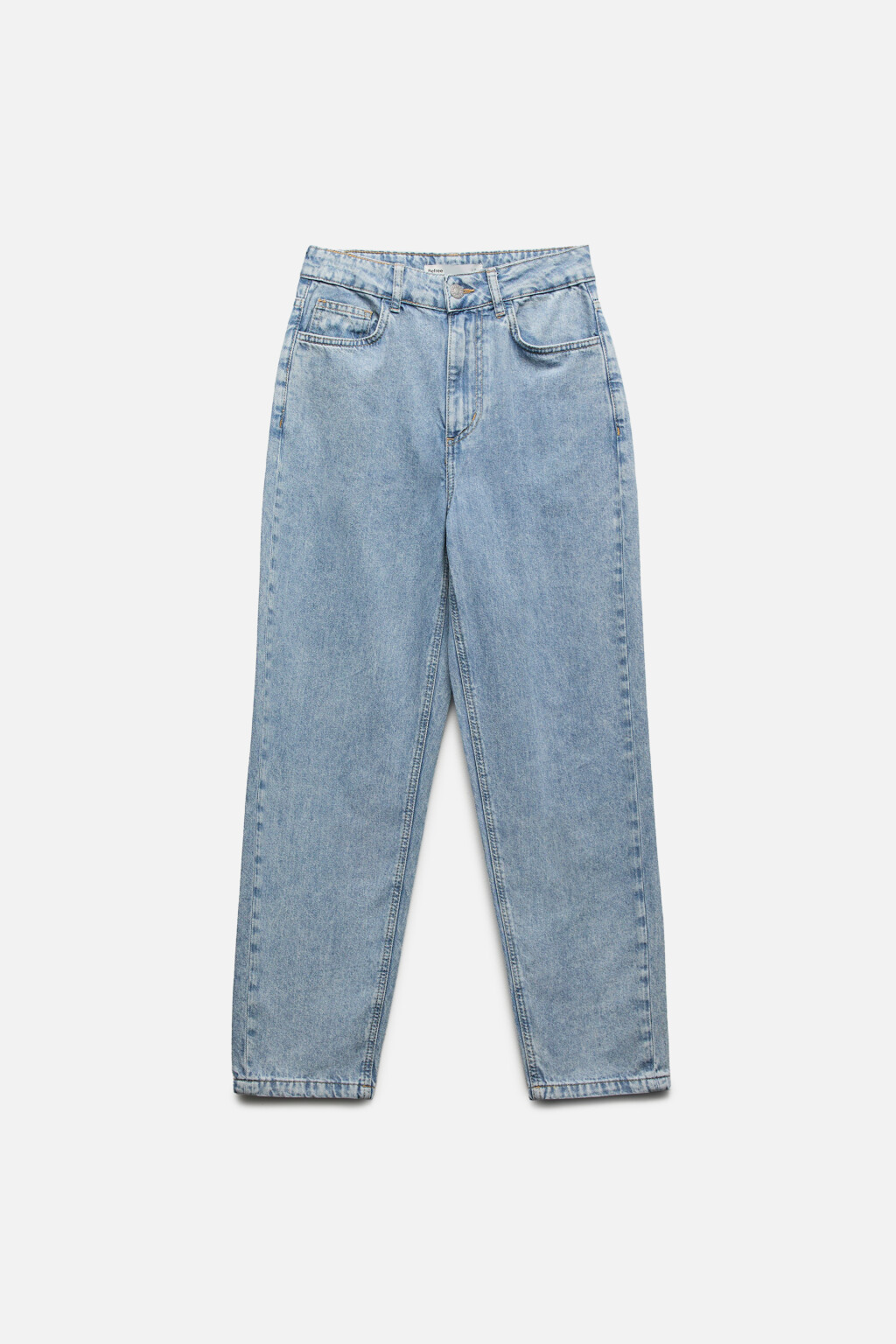 Джинсы mom укороченные с высокой посадкой - цвет голубой - 7