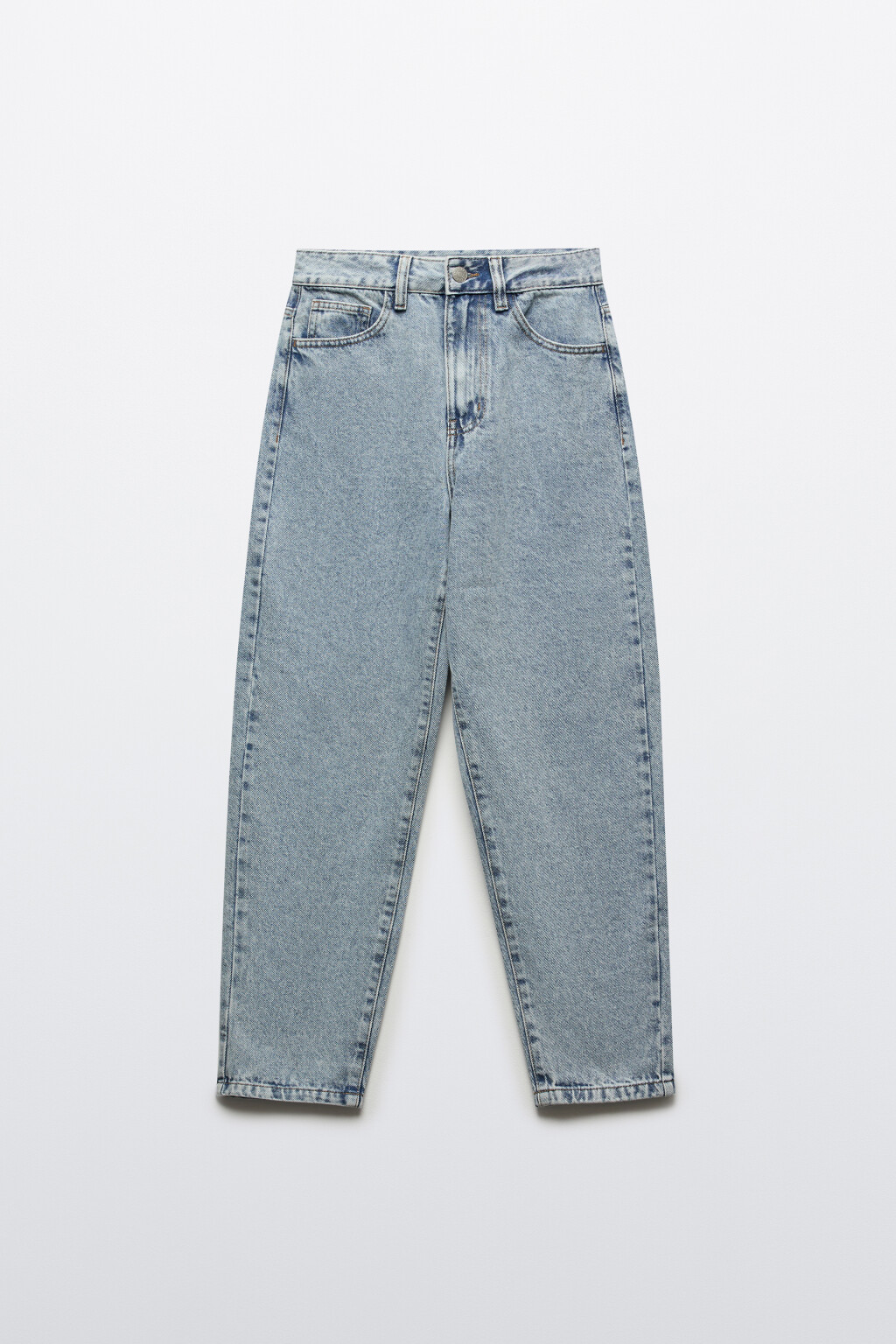 Джинсы mom fit укороченные - цвет голубой - 1