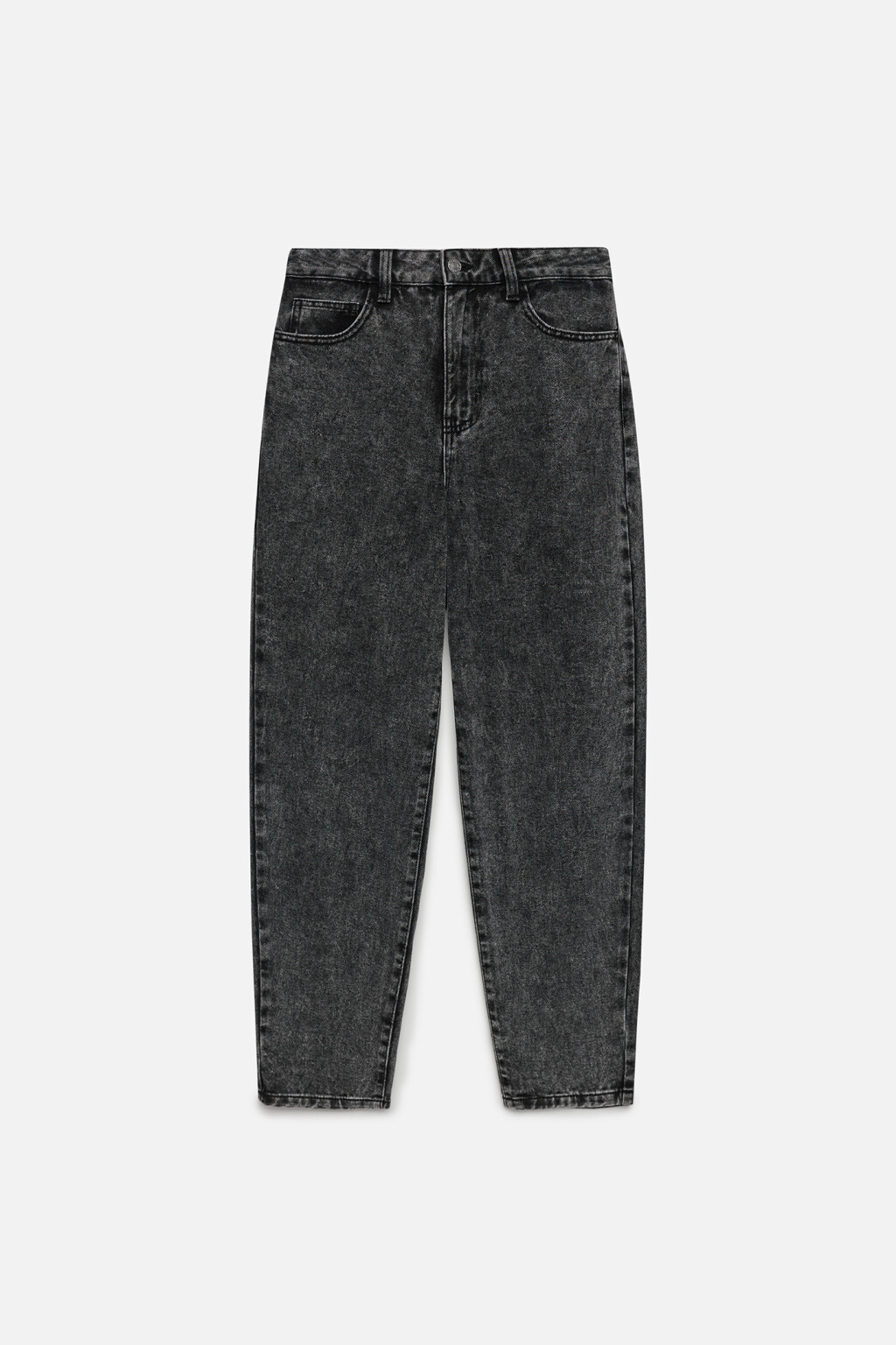 Джинсы mom's укороченные с высокой посадкой - цвет серый - 10