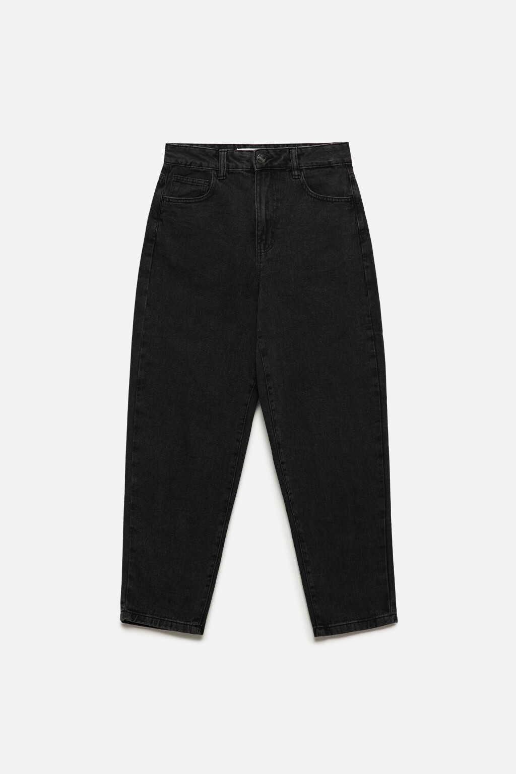 Джинсы mom fit укороченные с высокой посадкой - цвет серый - 8