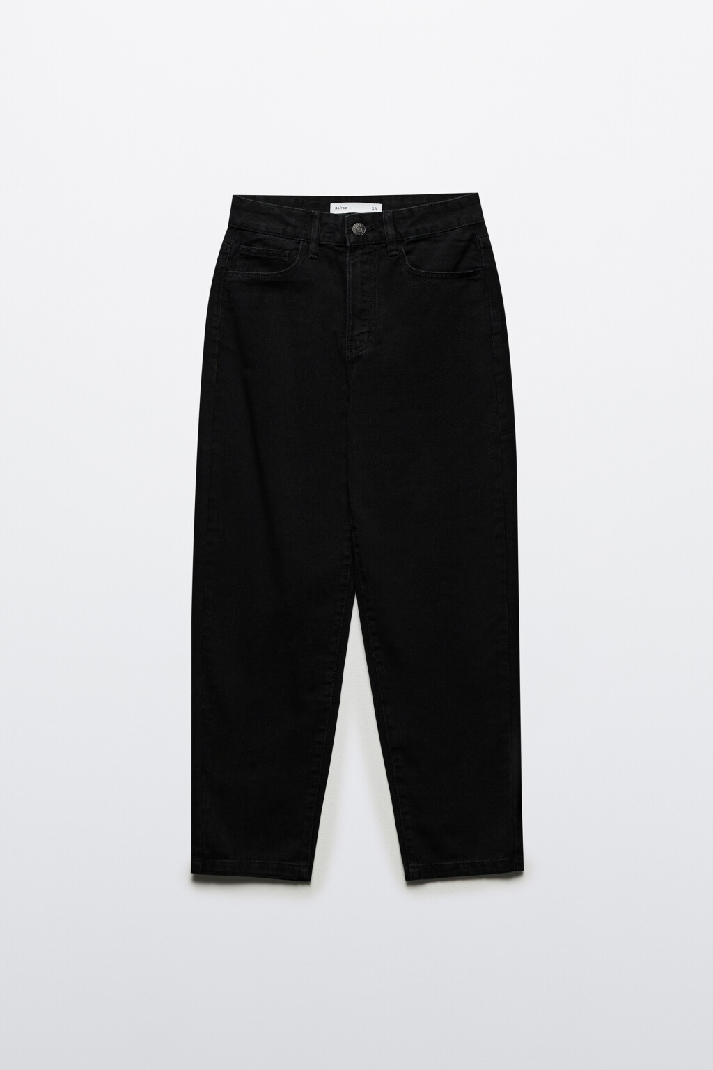 Джинсы mom fit укороченные с высокой посадкой - цвет черный - 8