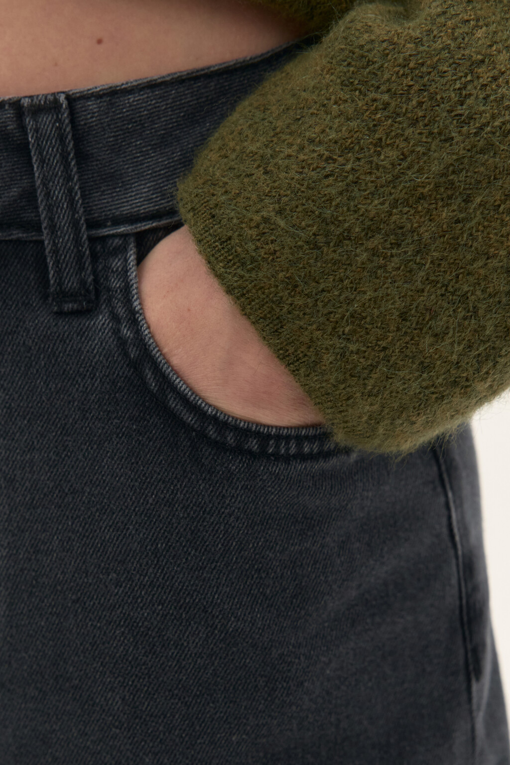 Джинсы mom fit укороченные - цвет серый - 6