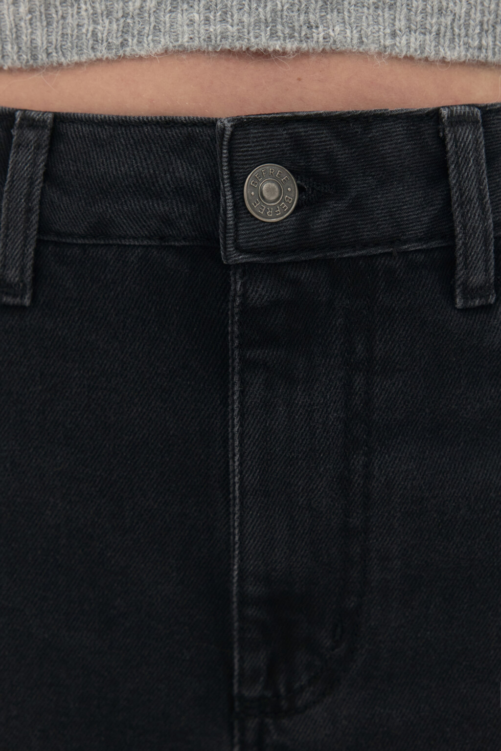 Джинсы mom fit укороченные - цвет серый - 5