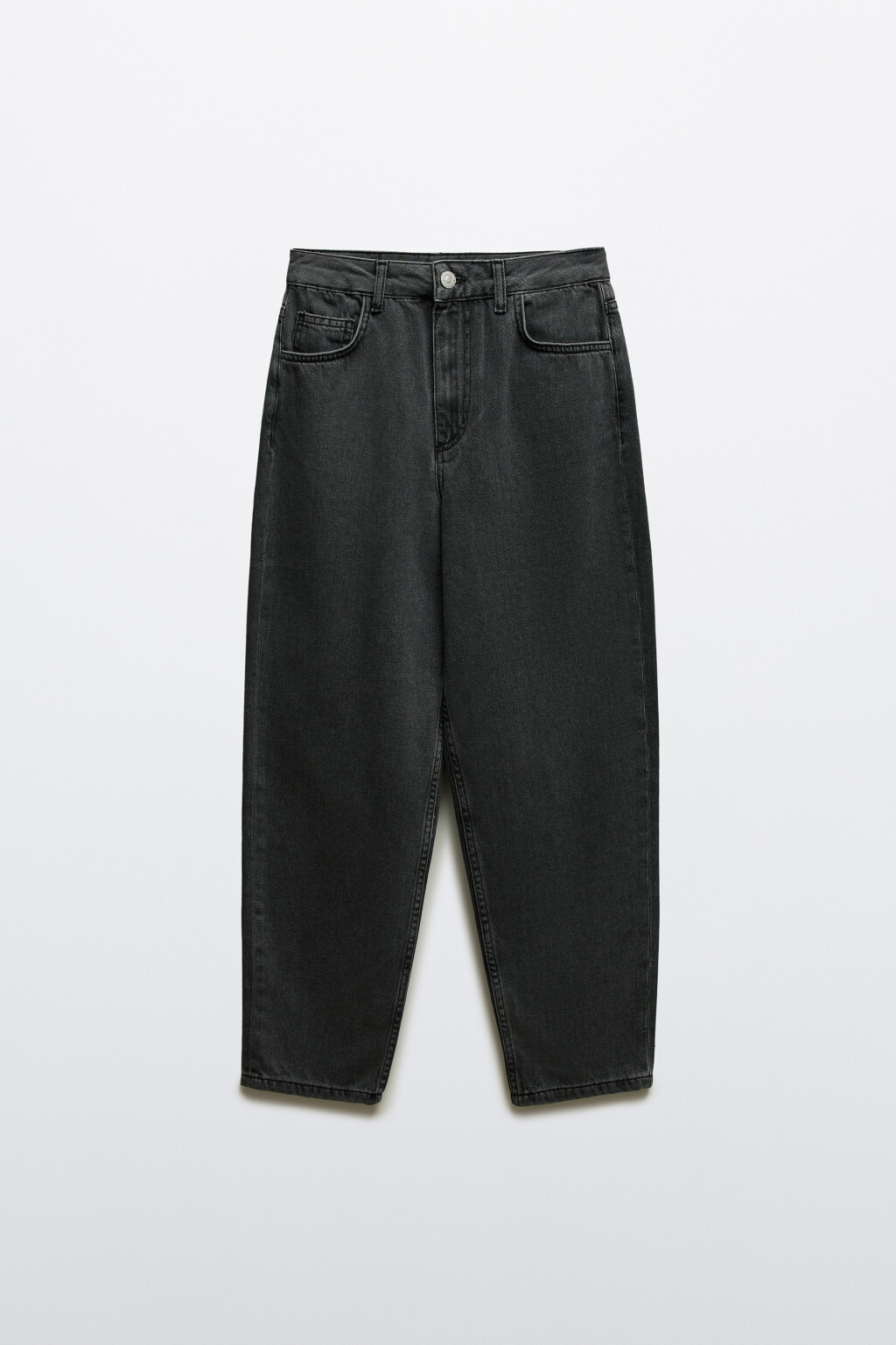 Джинсы mom fit укороченные с высокой посадкой - цвет серый - 7