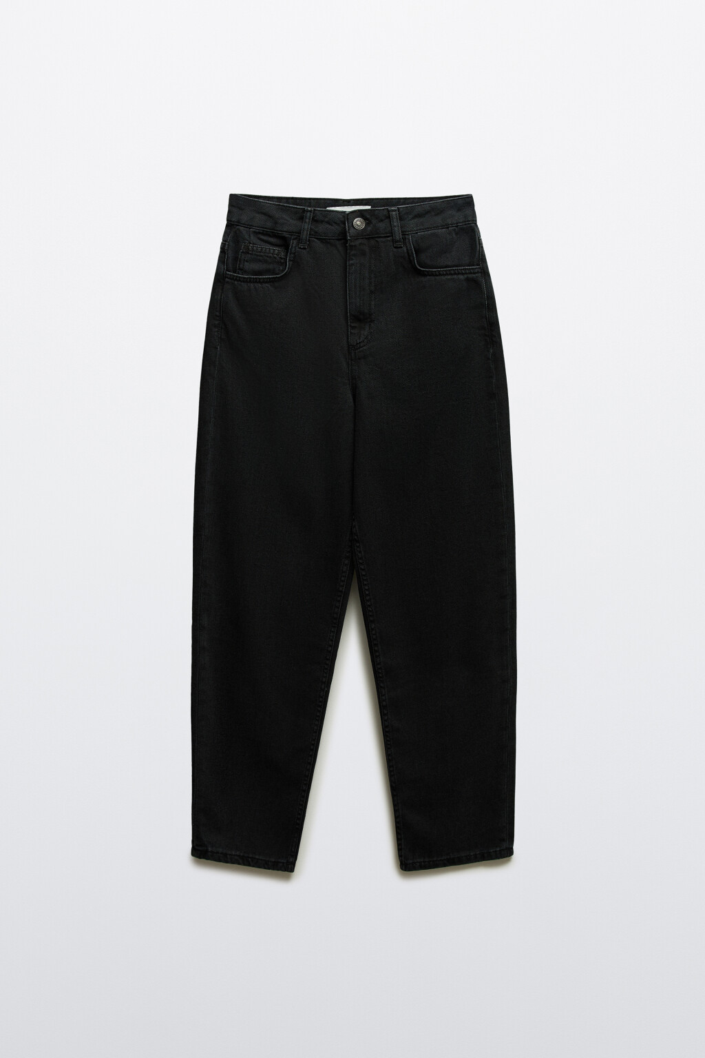 Джинсы mom fit укороченные с высокой посадкой - цвет серый - 7