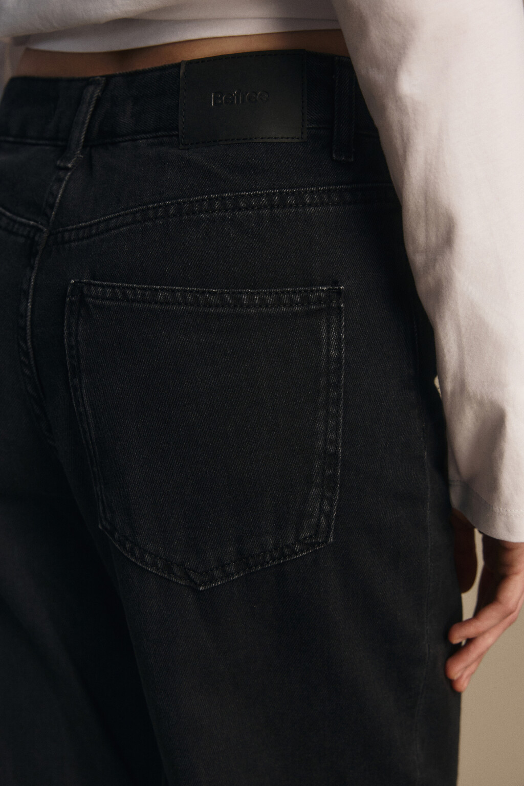 Джинсы mom fit укороченные с высокой посадкой - цвет серый - 6