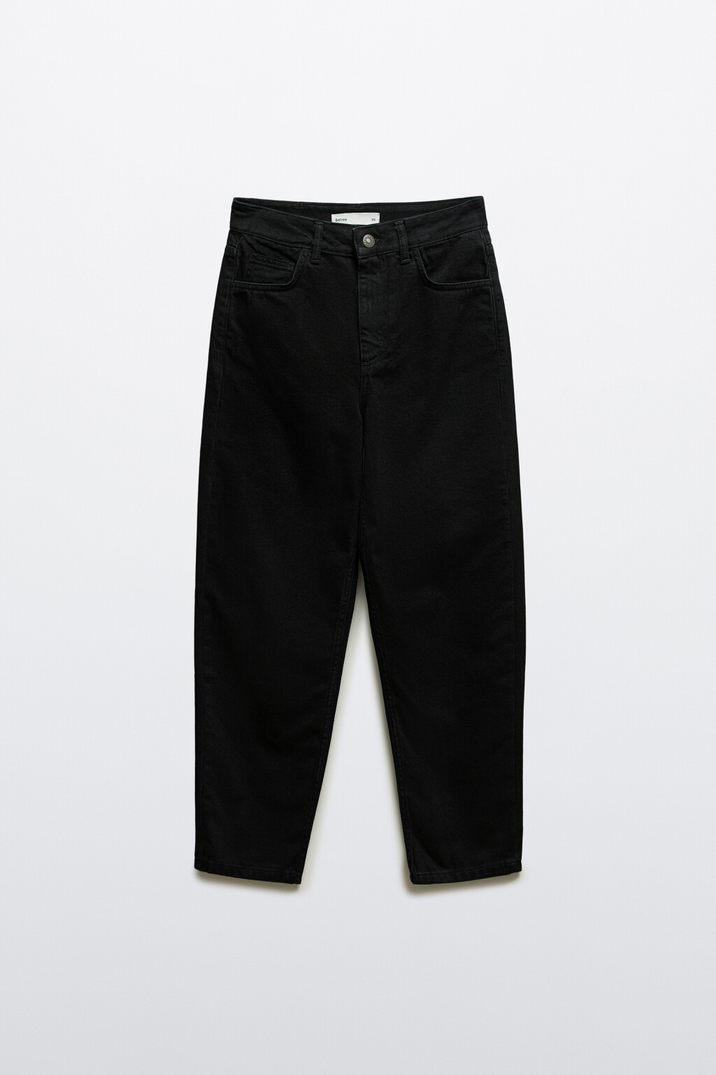 Джинсы mom fit укороченные с высокой посадкой - цвет черный - 8