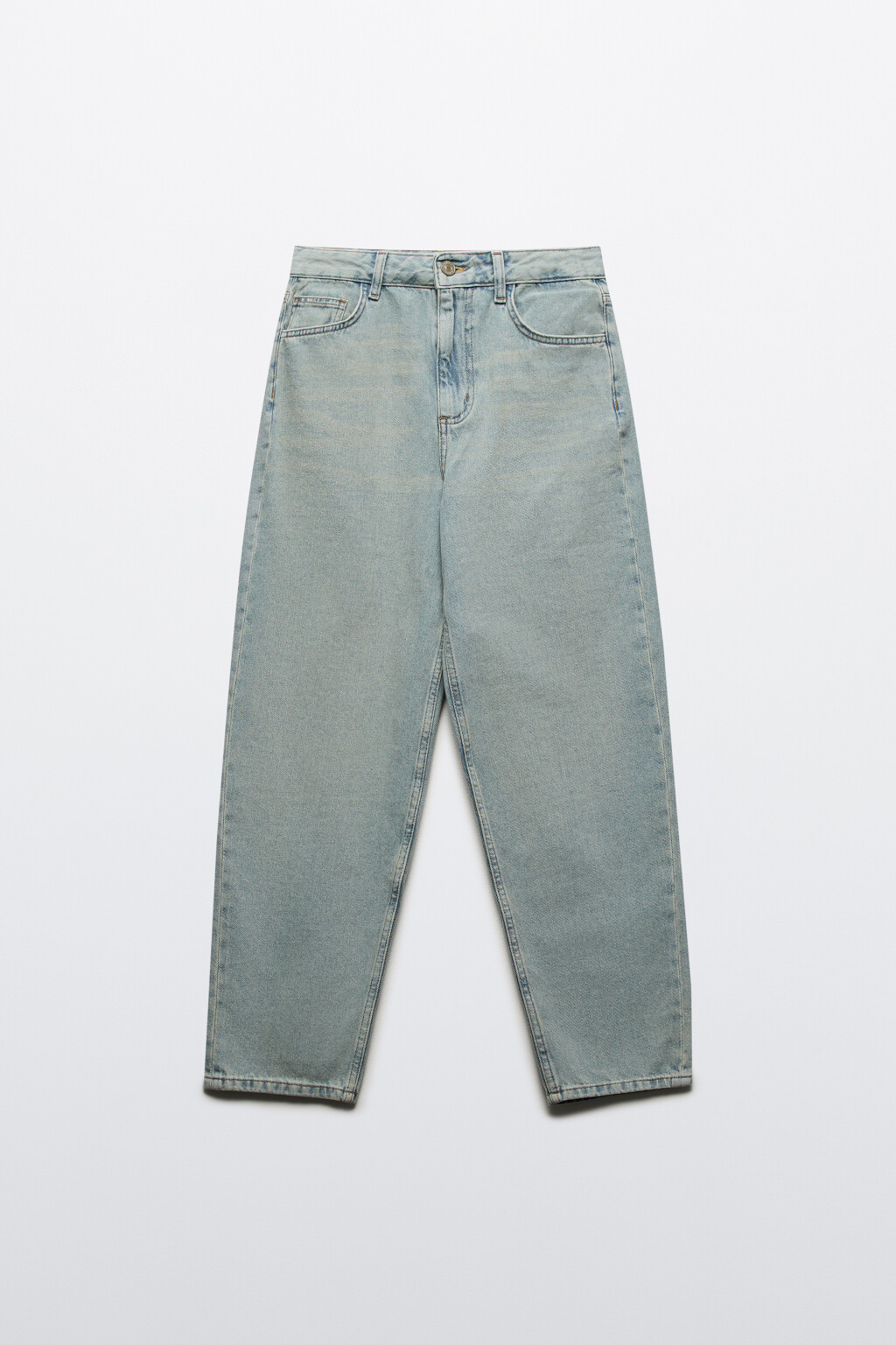 Джинсы mom fit укороченные с высокой посадкой - цвет синий - 7