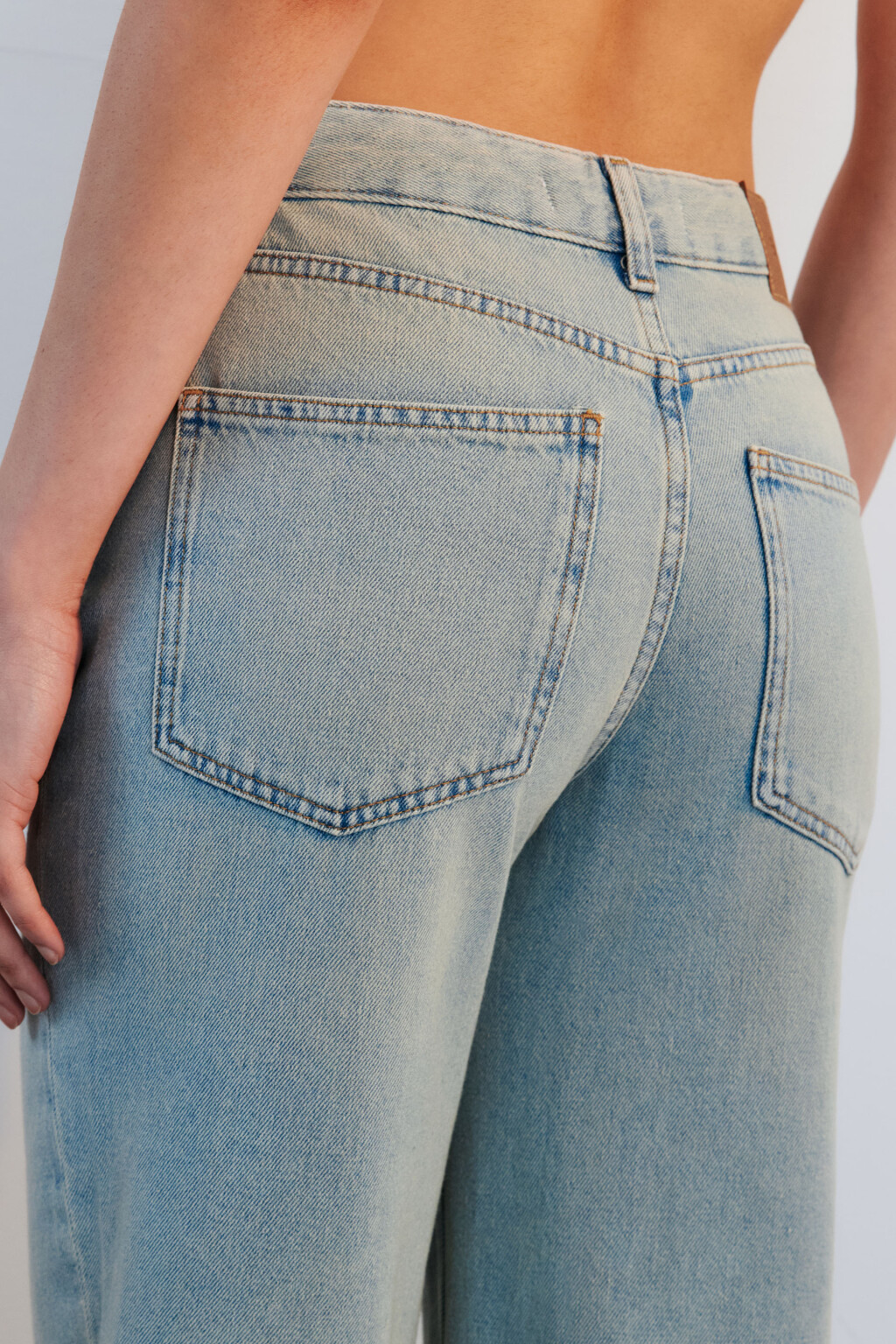 Джинсы mom fit укороченные с высокой посадкой - цвет синий - 6