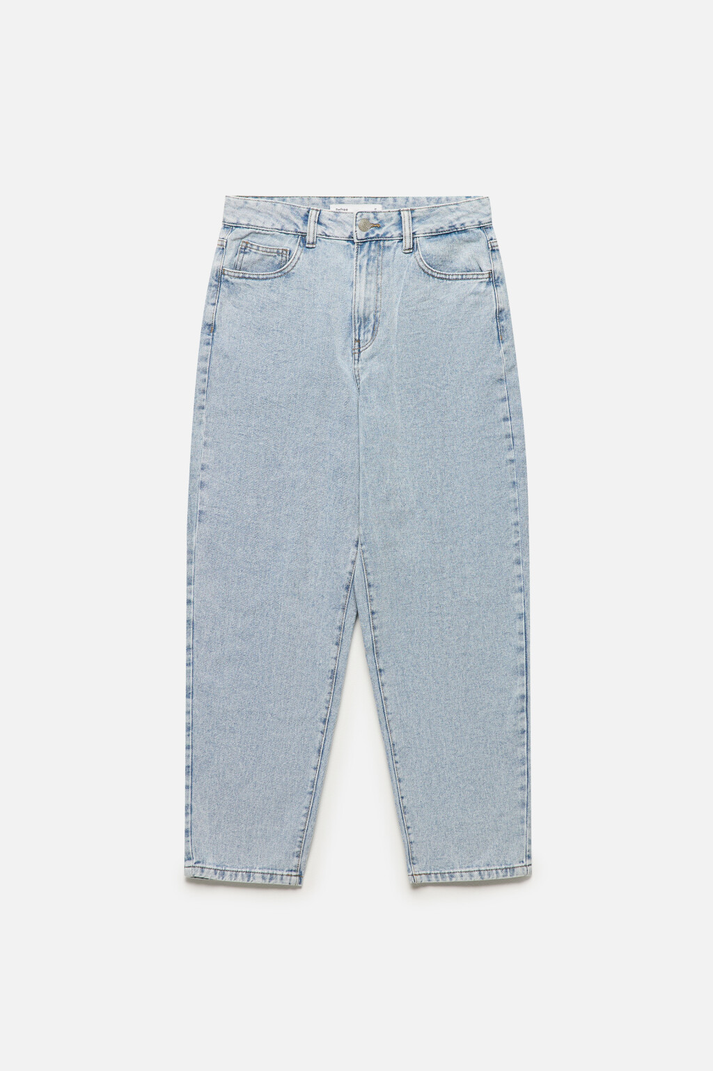 Джинсы mom fit укороченные с высокой посадкой - цвет голубой - 8