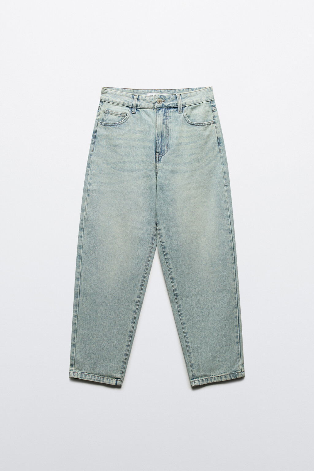 Джинсы mom fit укороченные с высокой посадкой - цвет синий - 7