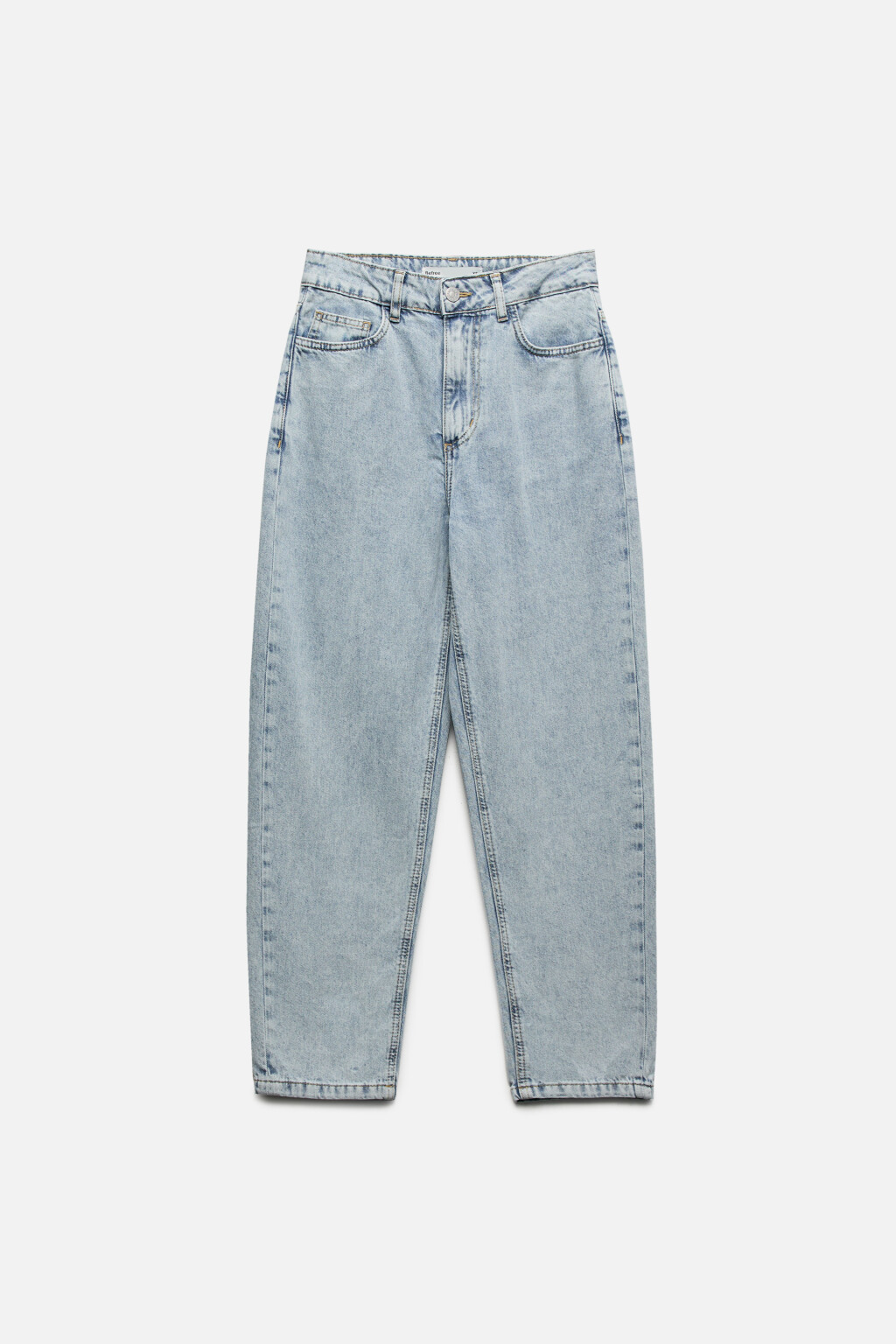 Джинсы mom укороченные с высокой посадкой - цвет голубой - 7