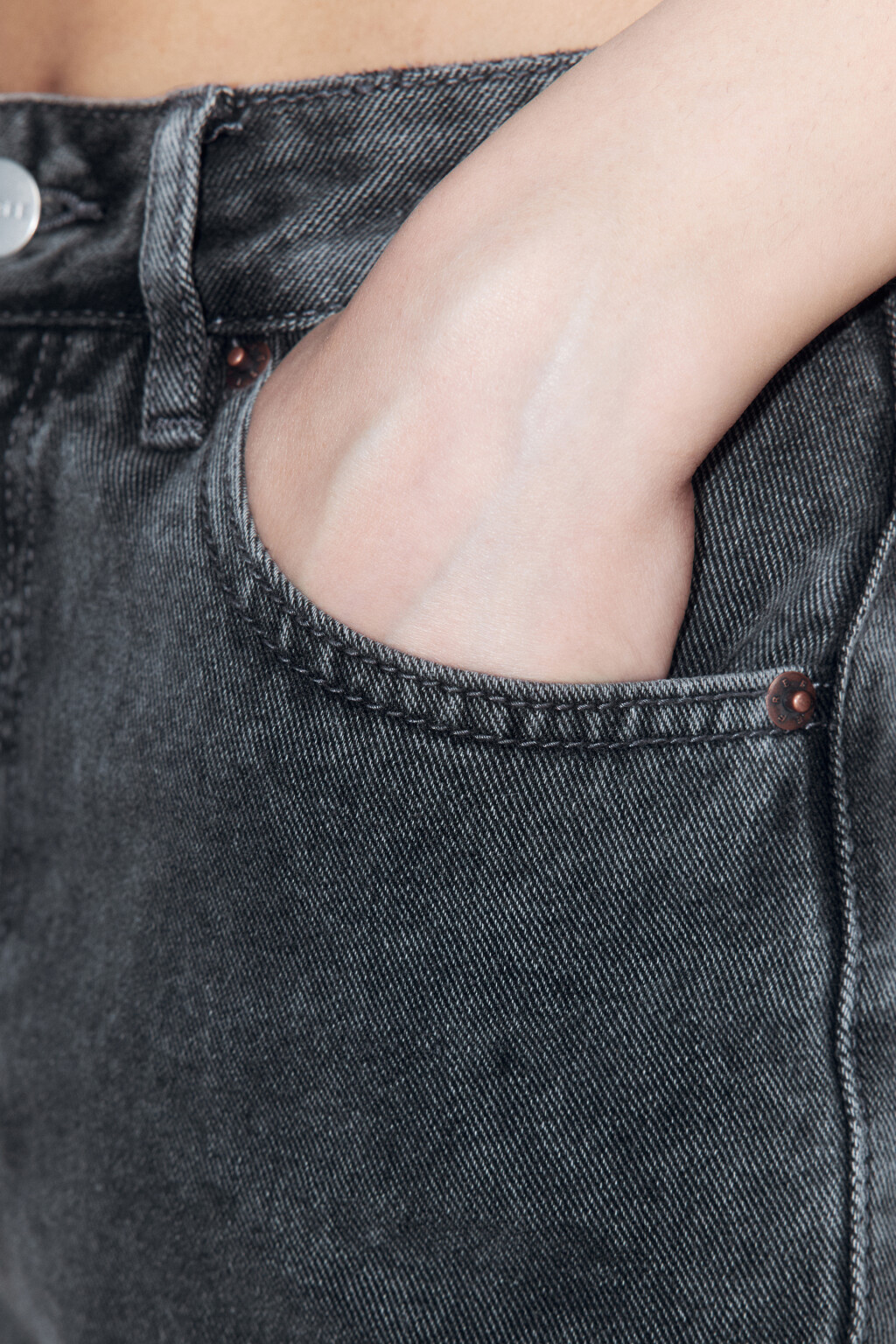 Джинсы MOM классические с высокой посадкой - цвет серый - 7