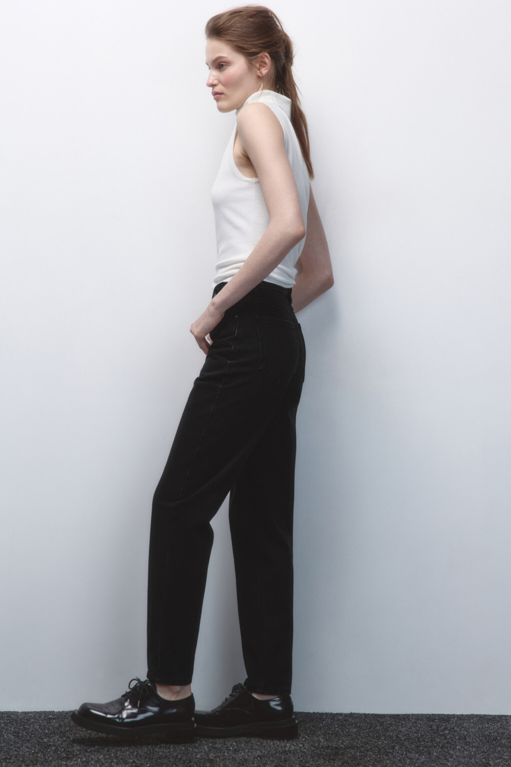 Джинсы mom fit с высокой посадкой - цвет черный - 2